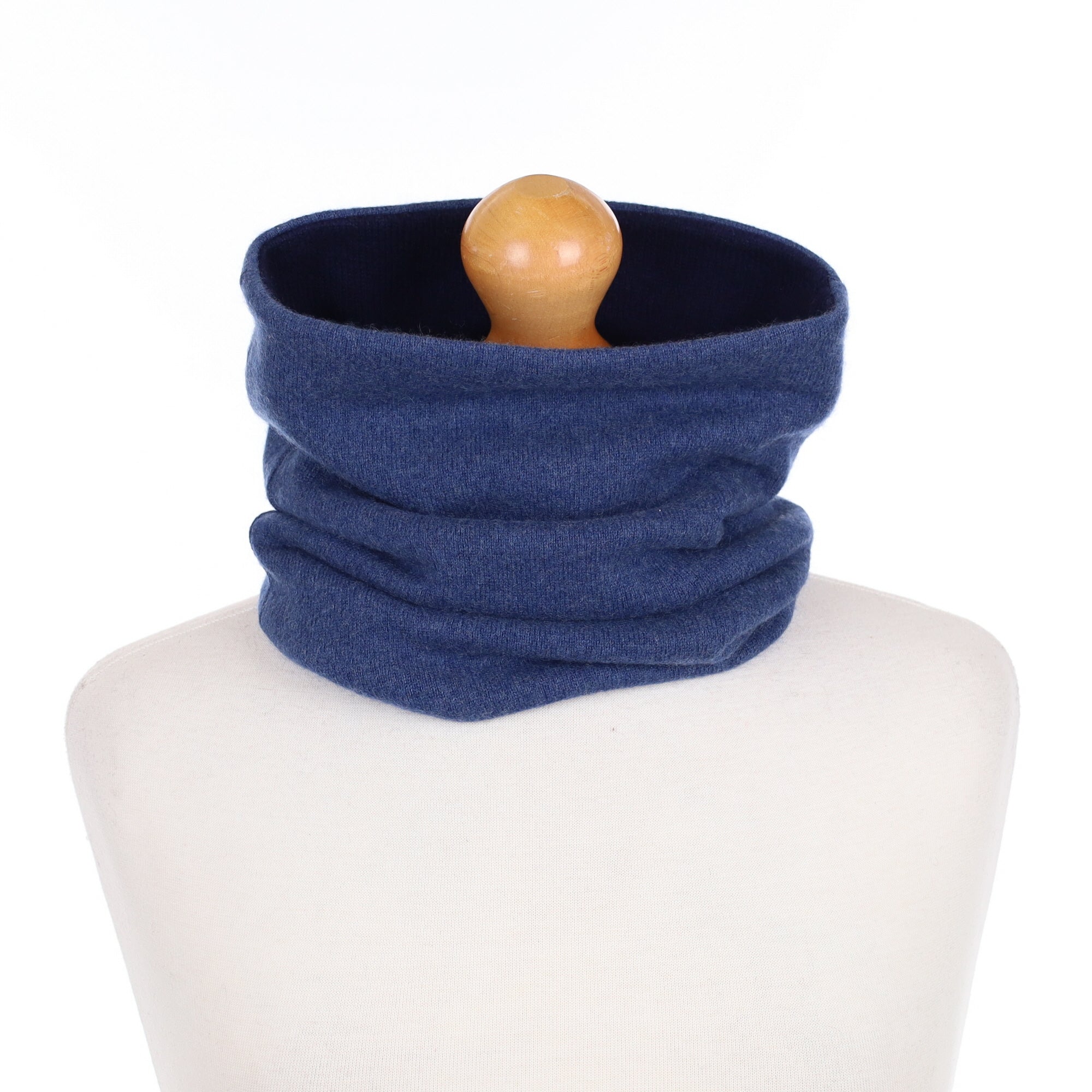 Navy and Naval Blue Double Layered Snood
