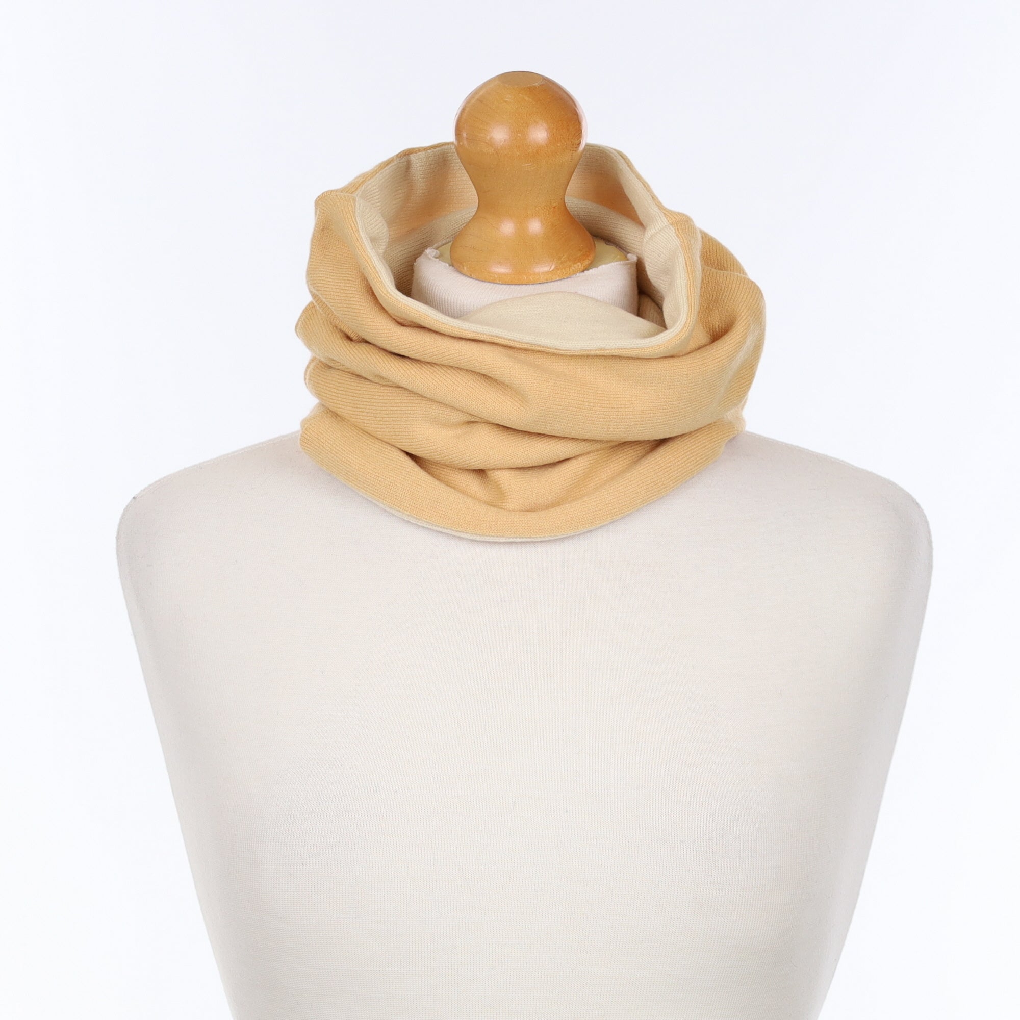 Apricot and Ivory Luxury Double Layered Snood