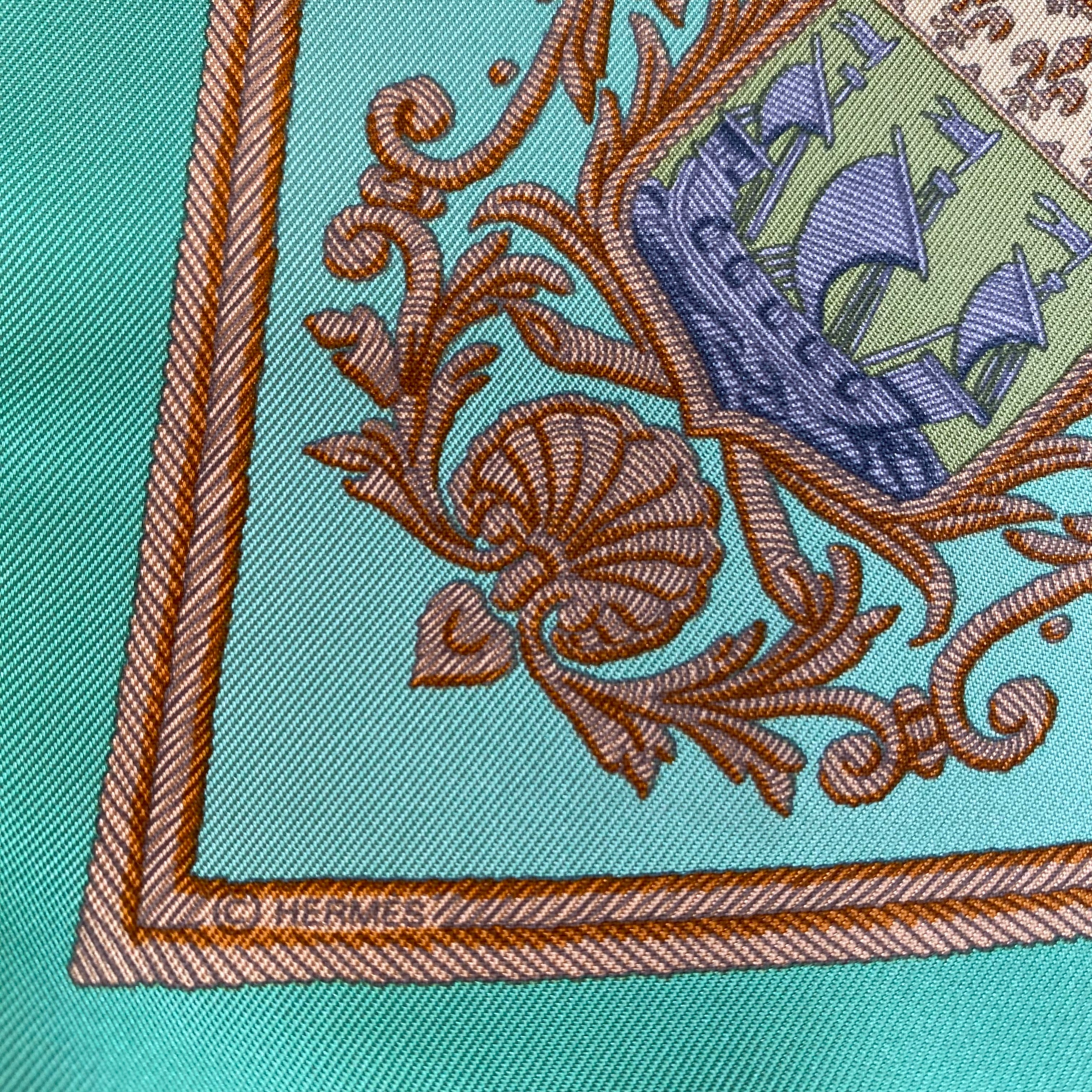 Brand New Boxed Hermès 45 Les Armes de Paris Silk Scarf