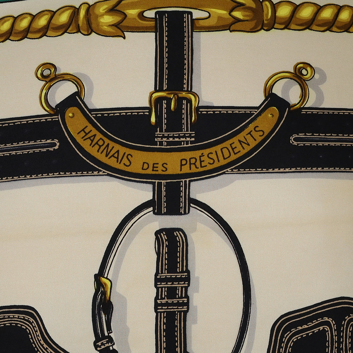 Hermès Harnais Des Présidents Silk Scarf Rare