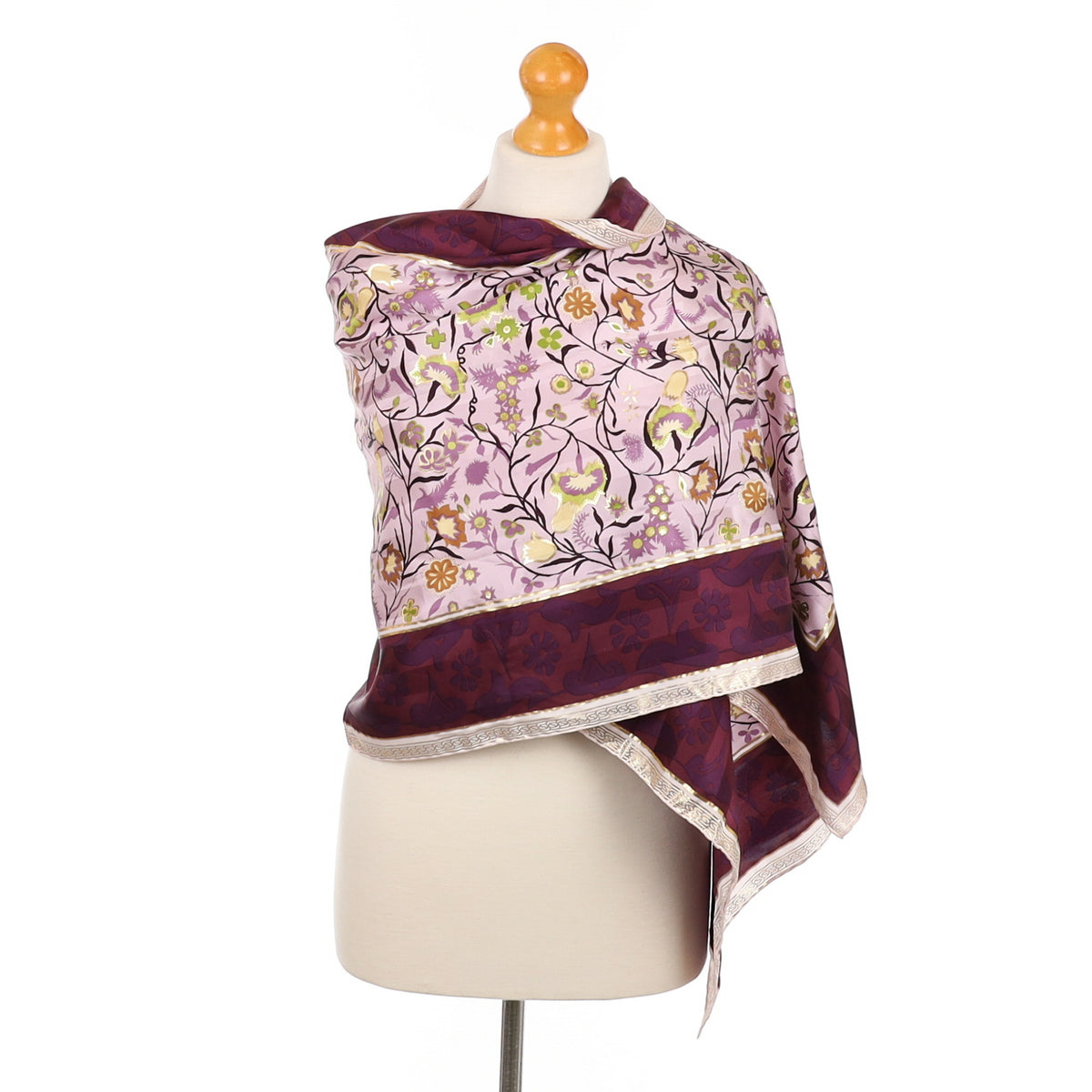 Pristine Vakko Wrap Style Silk Scarf