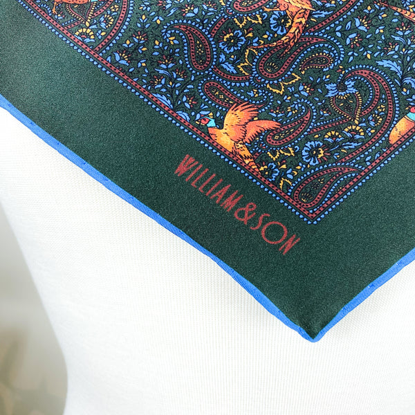 Brand New William & Son Pheasant Silk Hankerchief