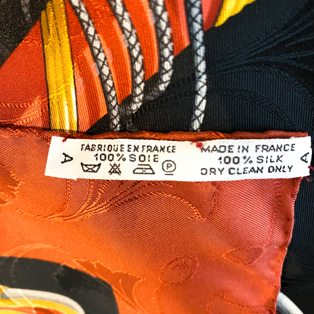 Boxed Hermes Daimyo 1991 Designer Silk Scarf