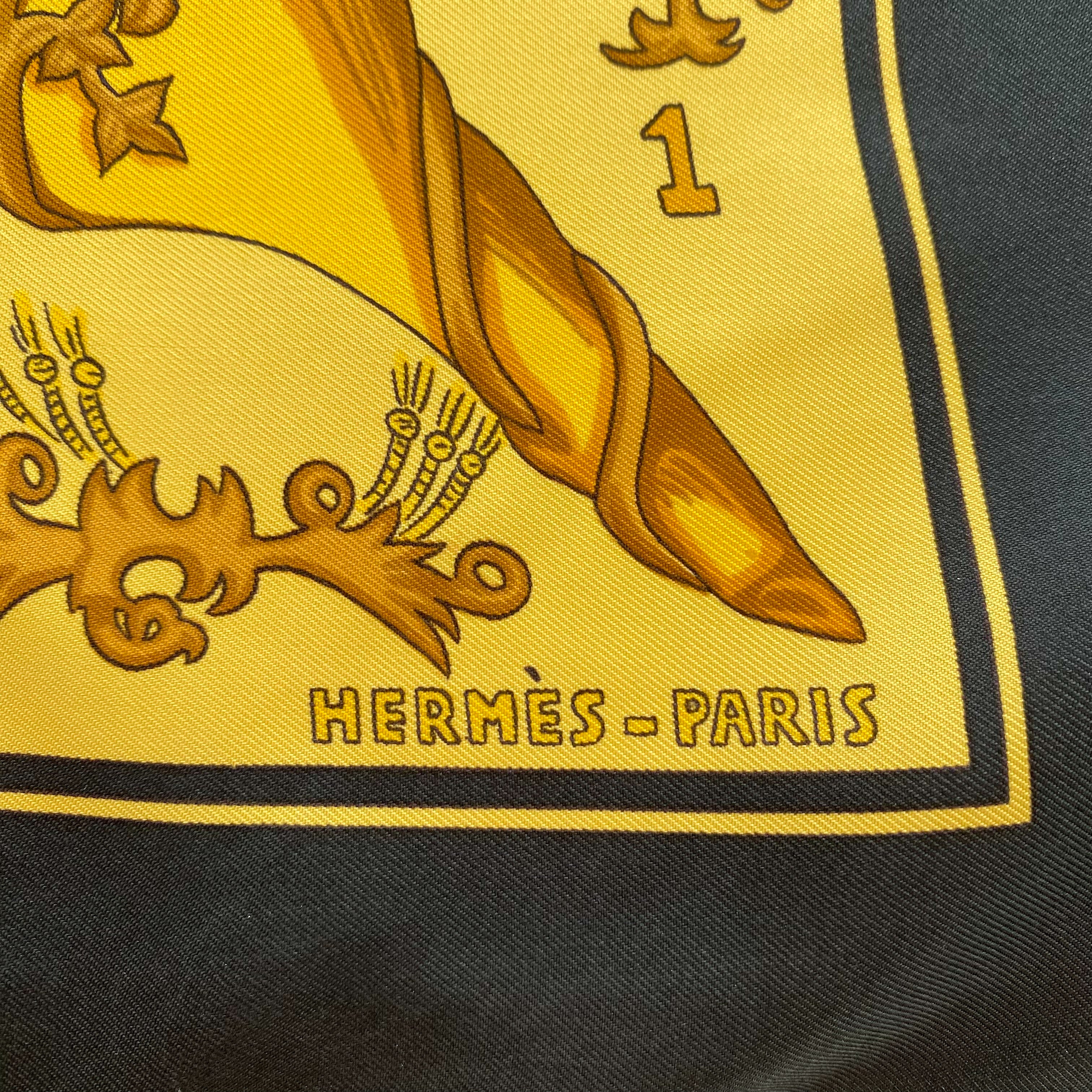 Hermès Le Tarot Designer Silk Scarf