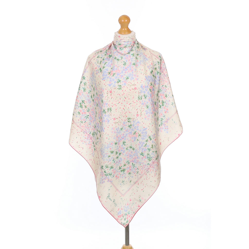 1980’s Nina Ricci Vintage Floral Silk Scarf