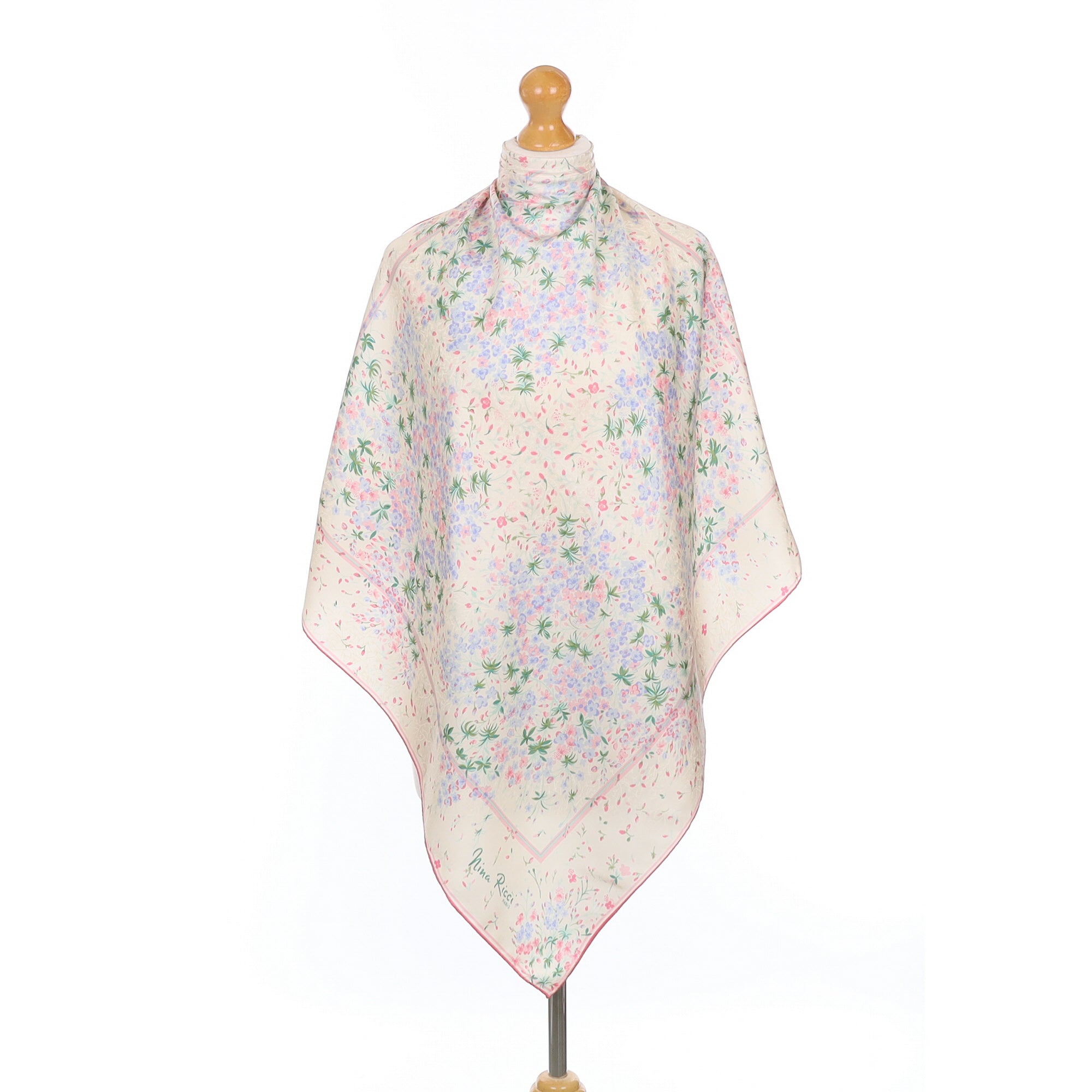 1980’s Nina Ricci Vintage Floral Silk Scarf
