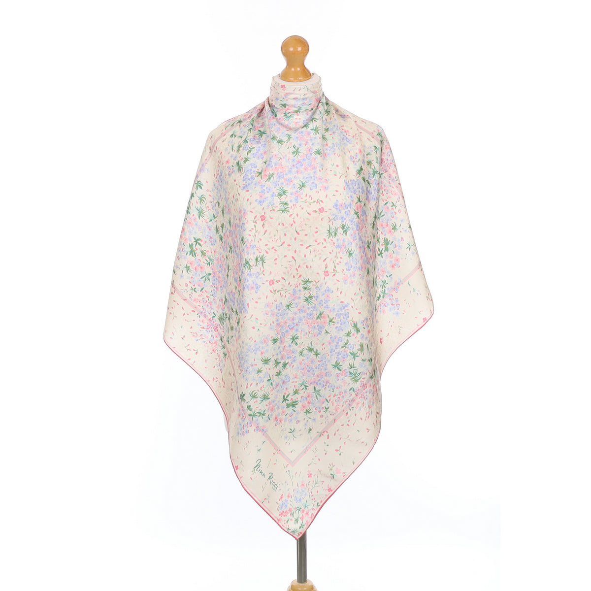 1980’s Nina Ricci Vintage Floral Silk Scarf