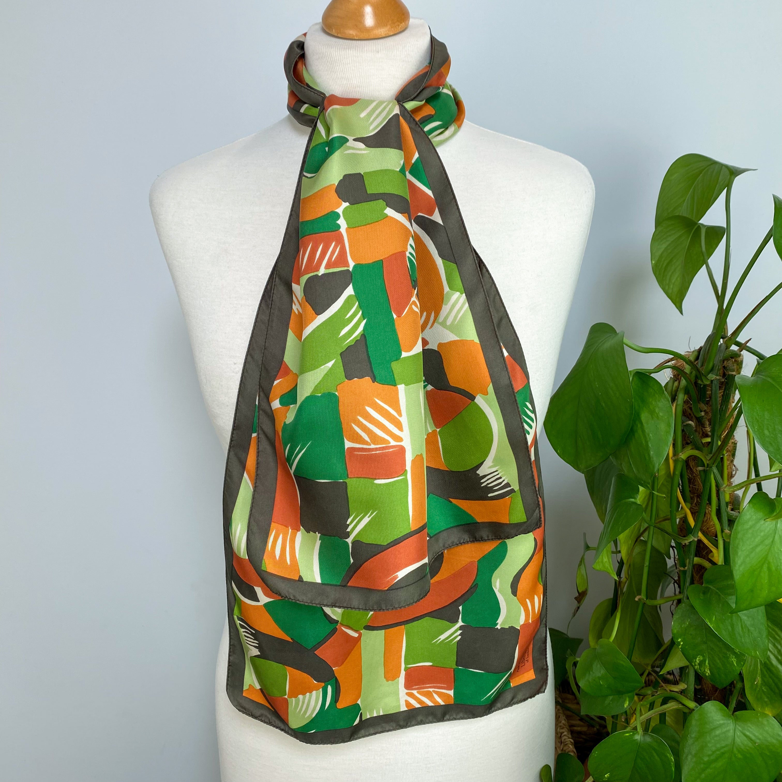 1970s Liberty Long Vintage Silk Scarf