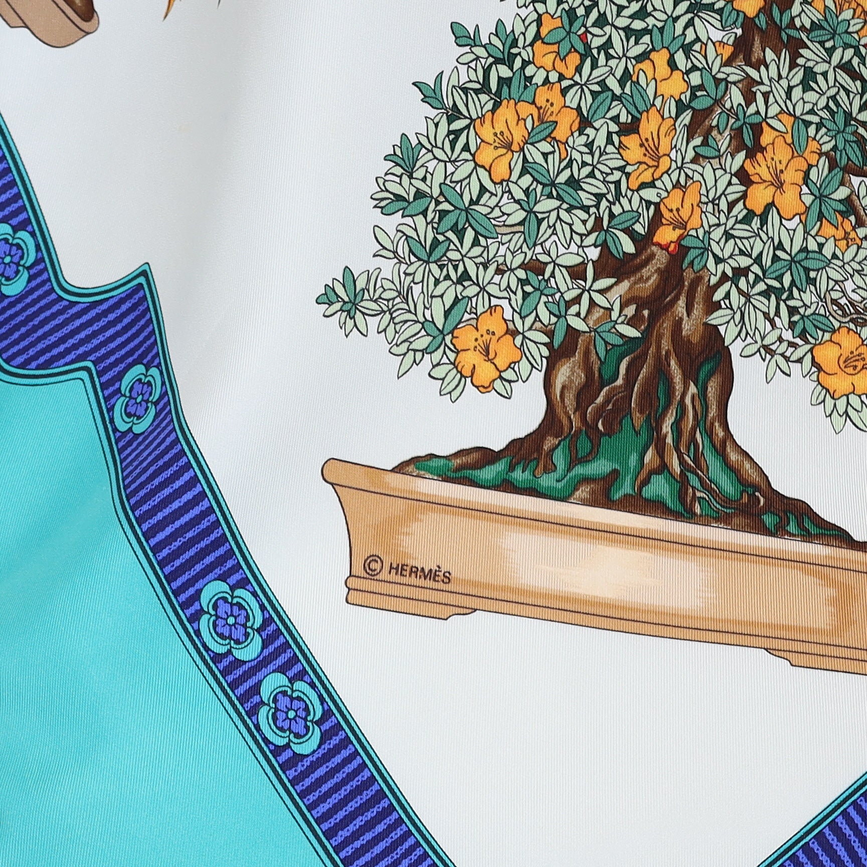 Hermès Bonsai Vintage Silk Scarf Quite Rare