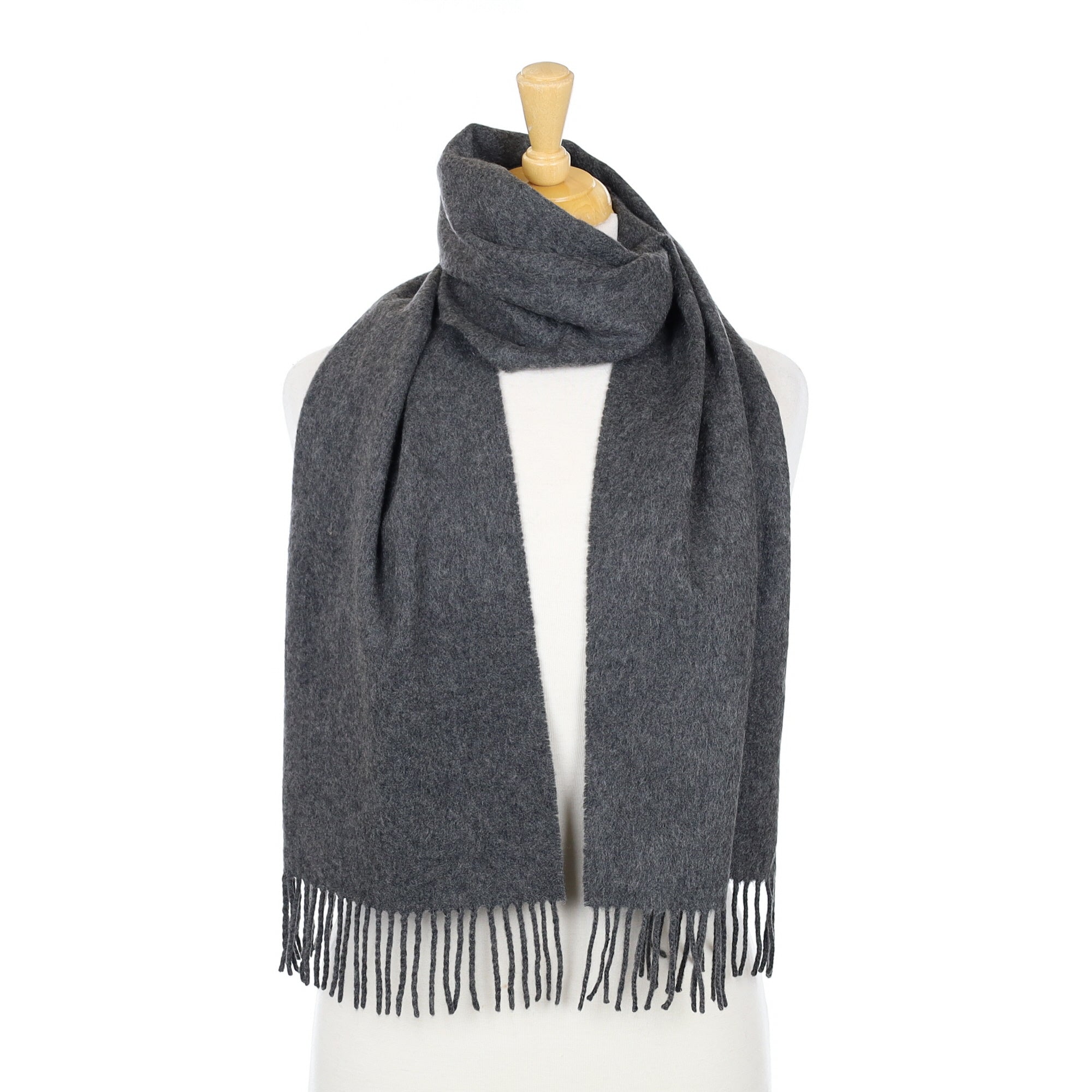 Slate Grey Cashmere Woven Scarf
