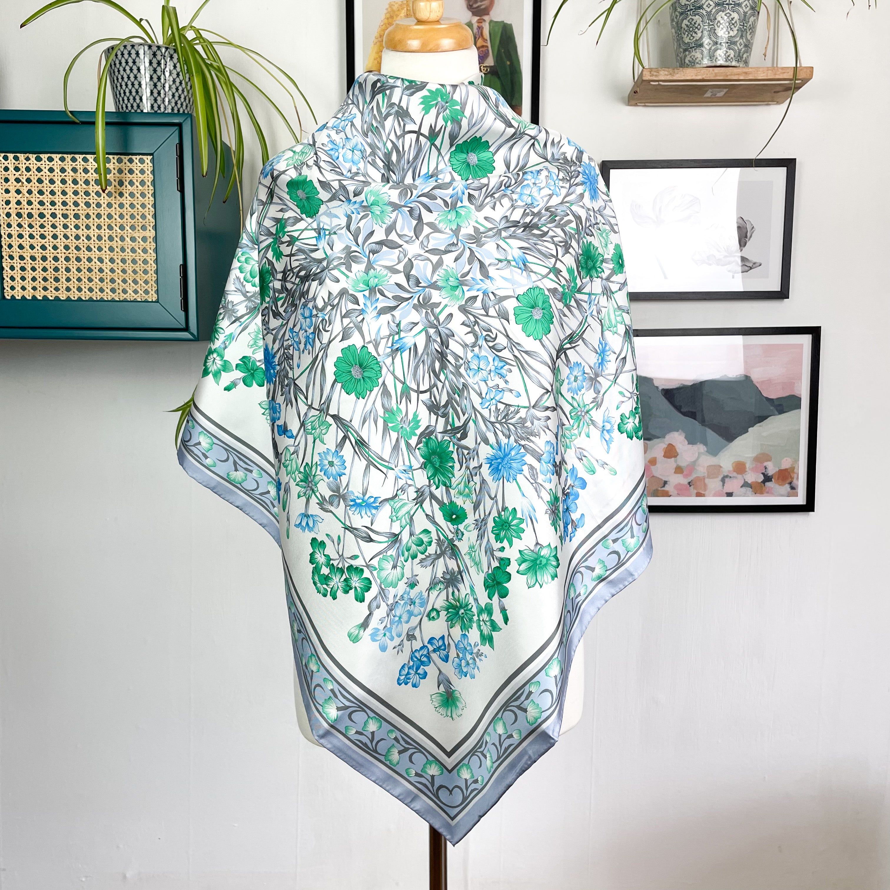 Brand New Jim Thompson Floral Silk Scarf