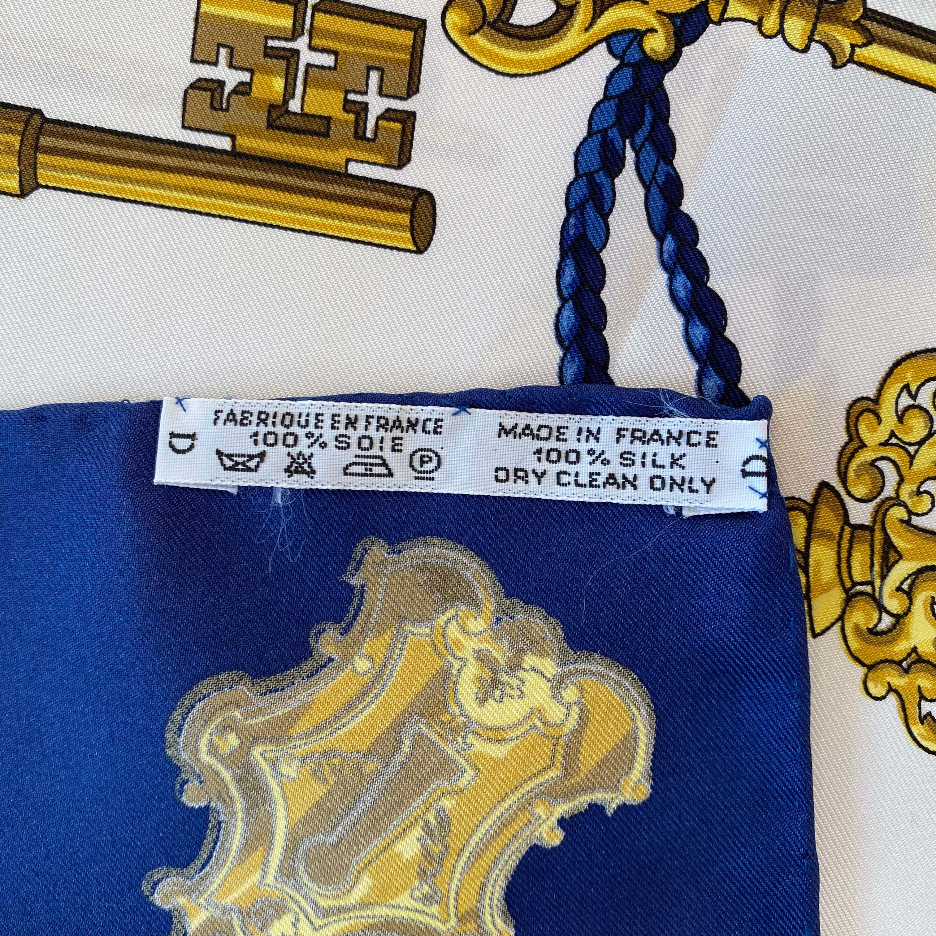 Brand New Boxed Hermès Les Clefs Silk Scarf