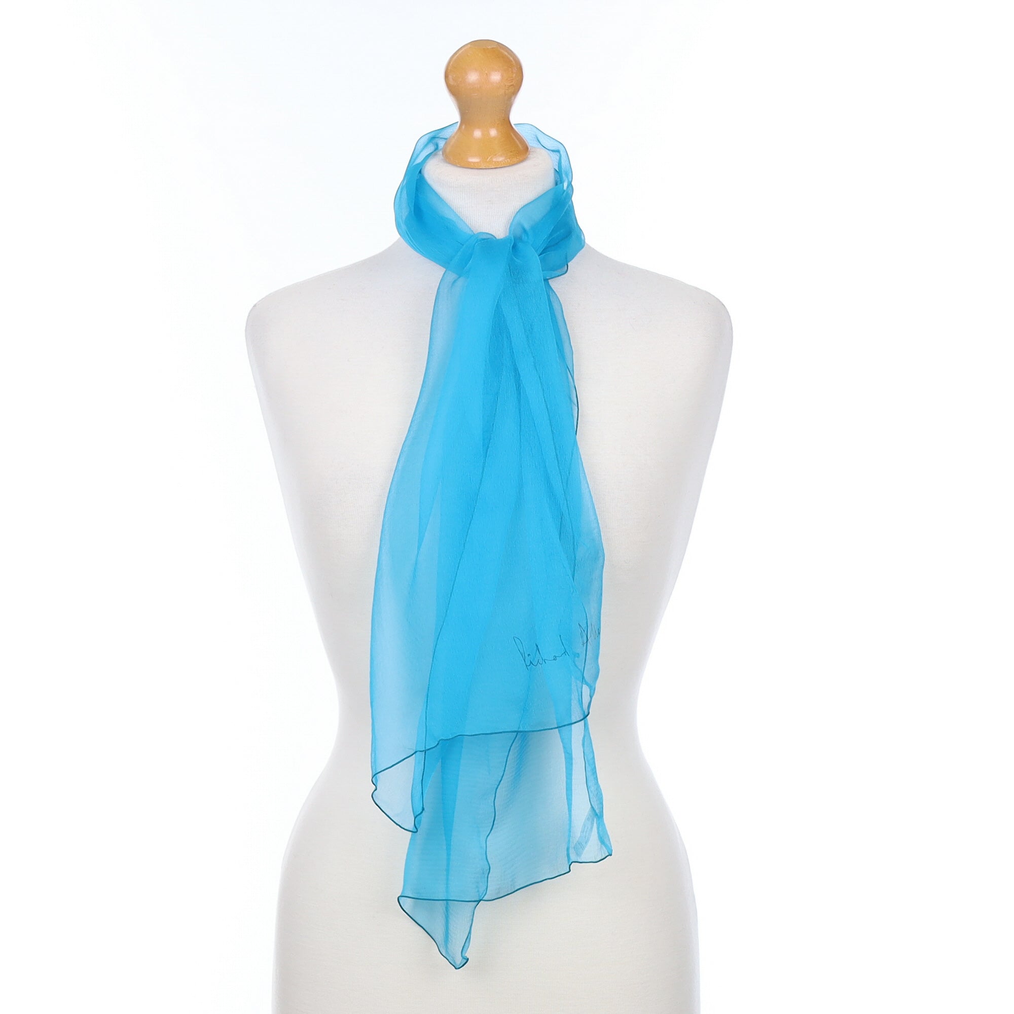 Richard Allan Turquoise Silk Scarf