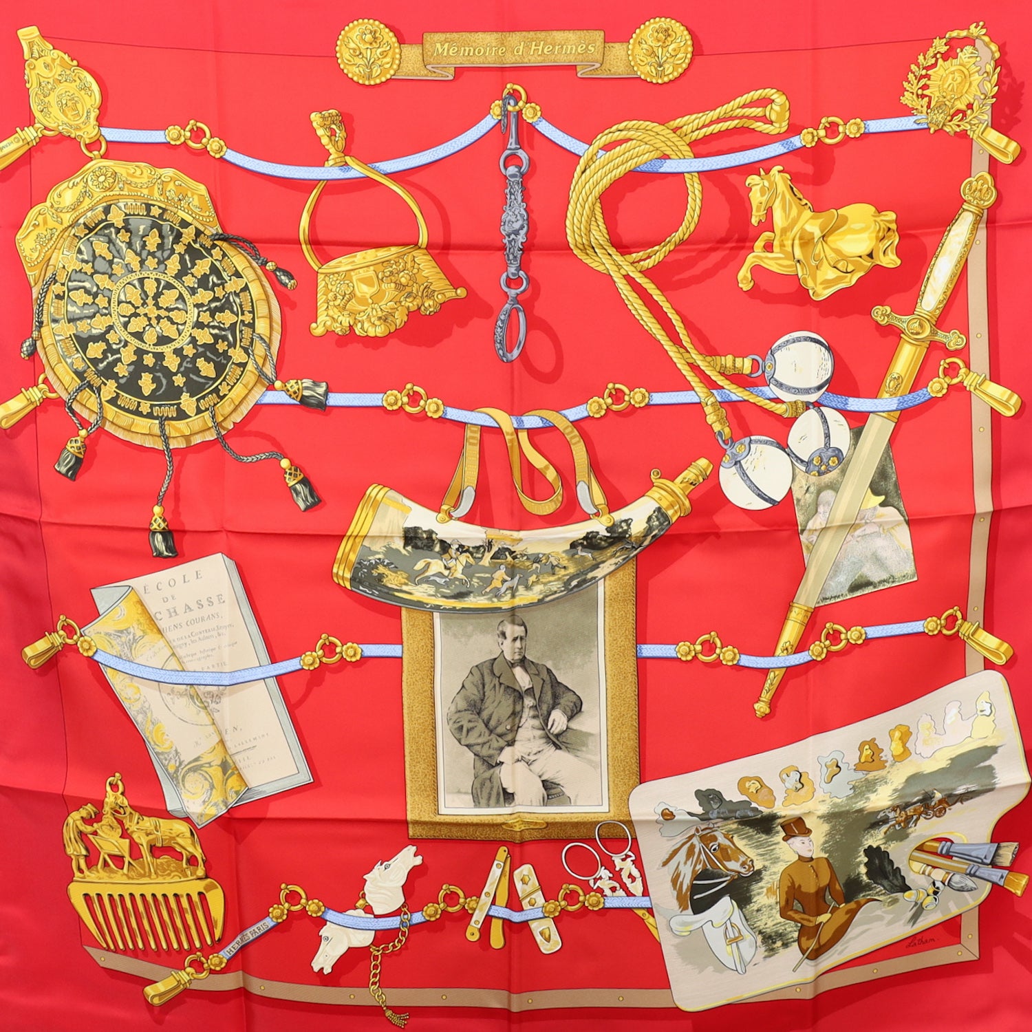 Brand New Boxed Hermès Mémorie d’Hermes Silk Scarf