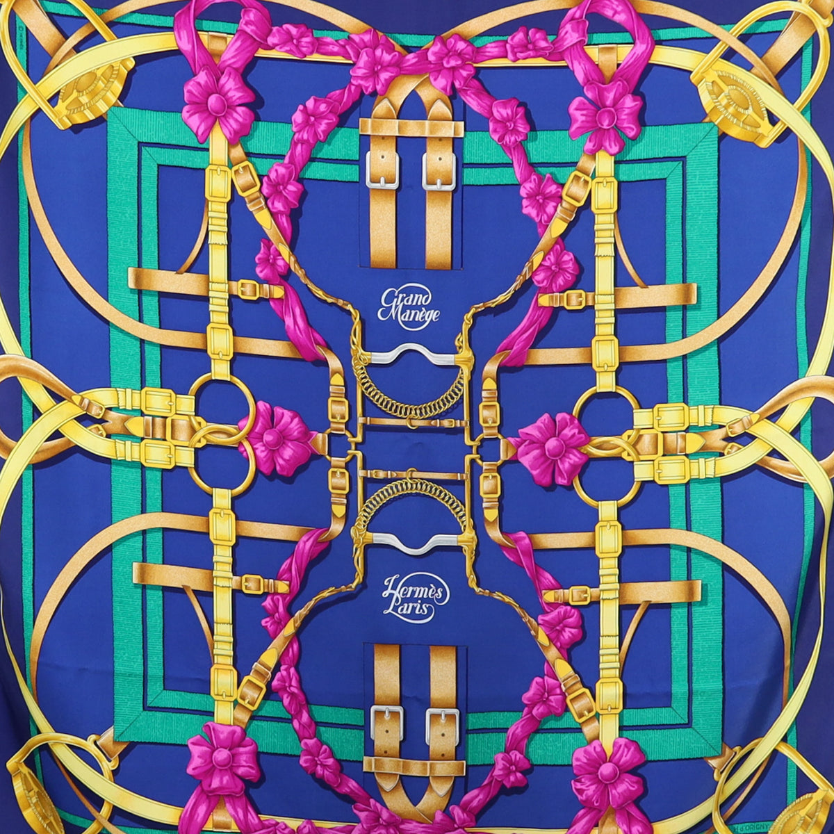 Hermès Grand Manège Designer Silk Scarf