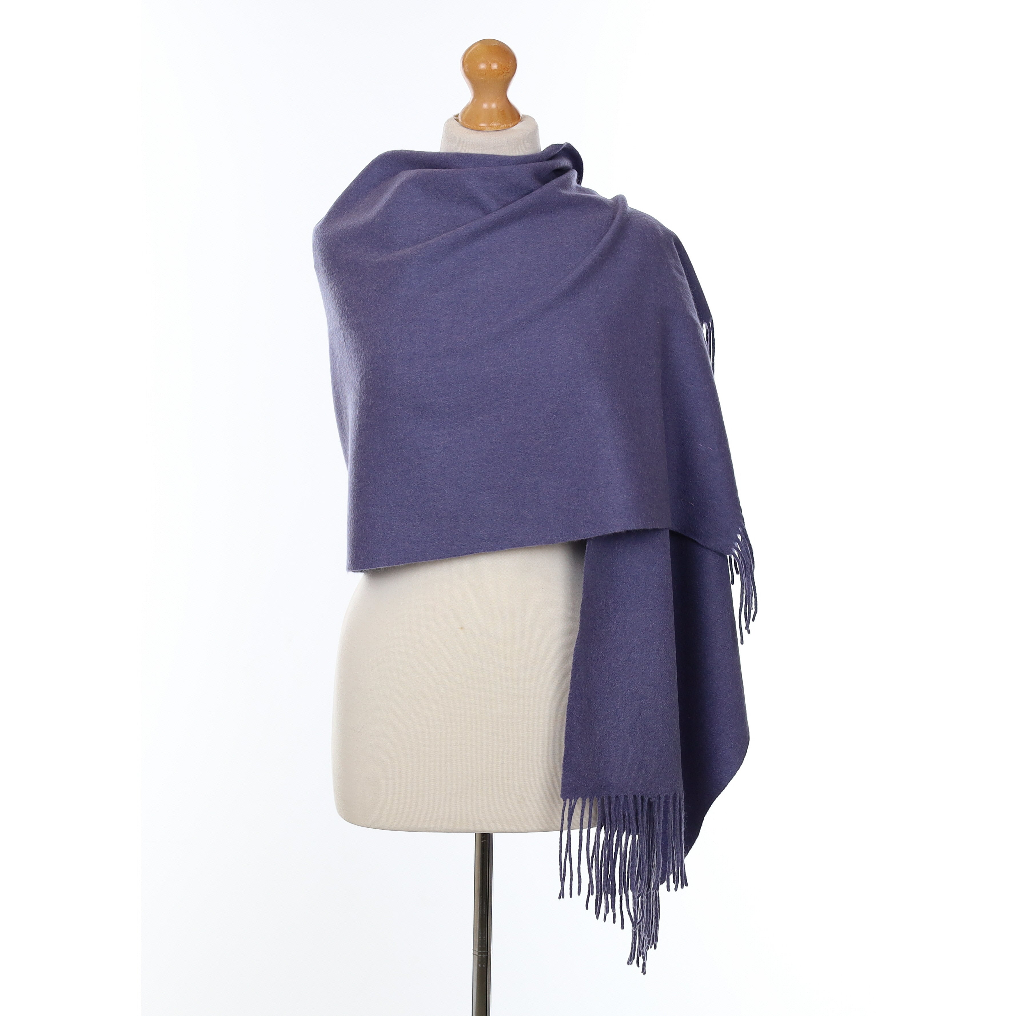 Deep Lavender Purple Cashmere Woven Wrap