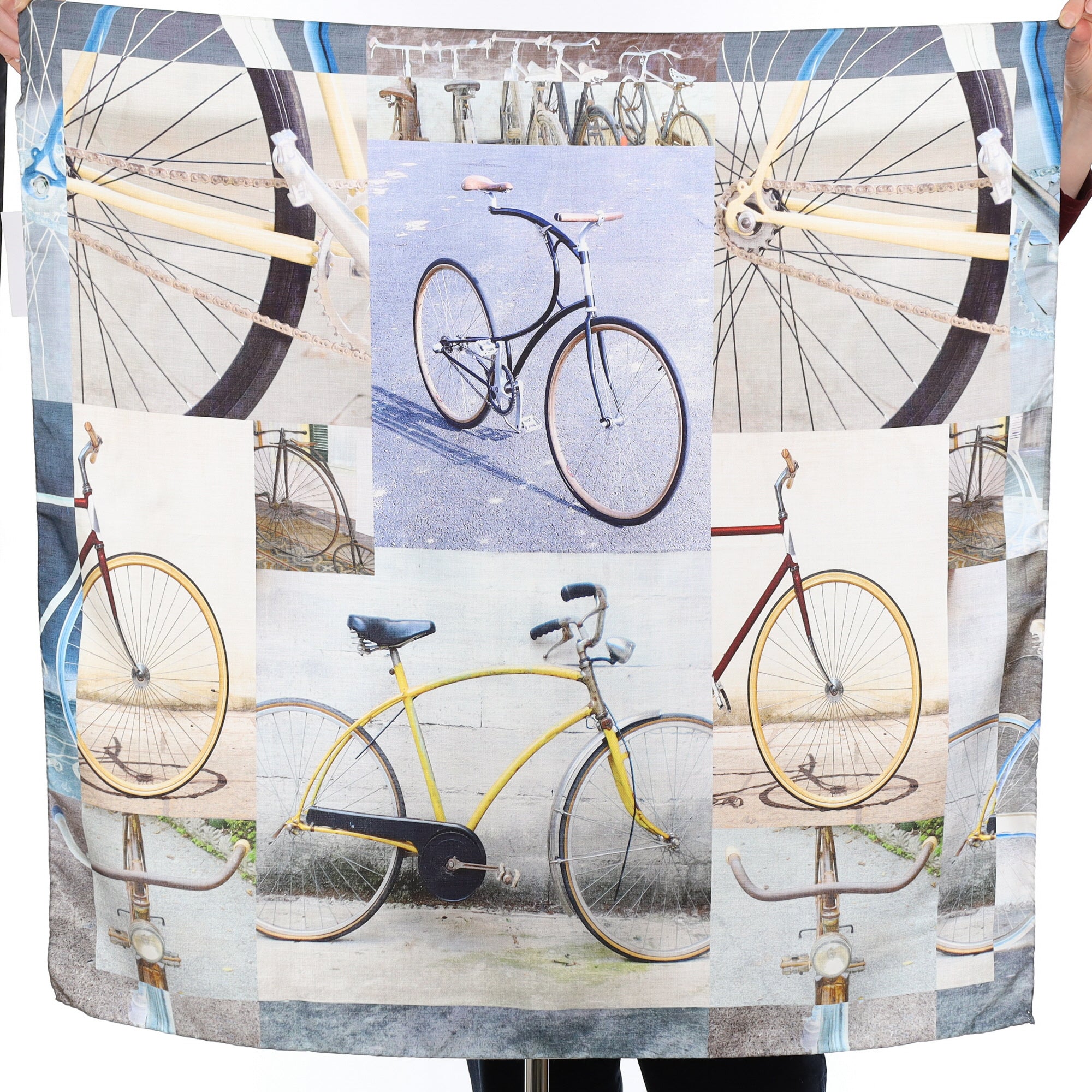 Brand New Bicycle Theme Silk Scarf
