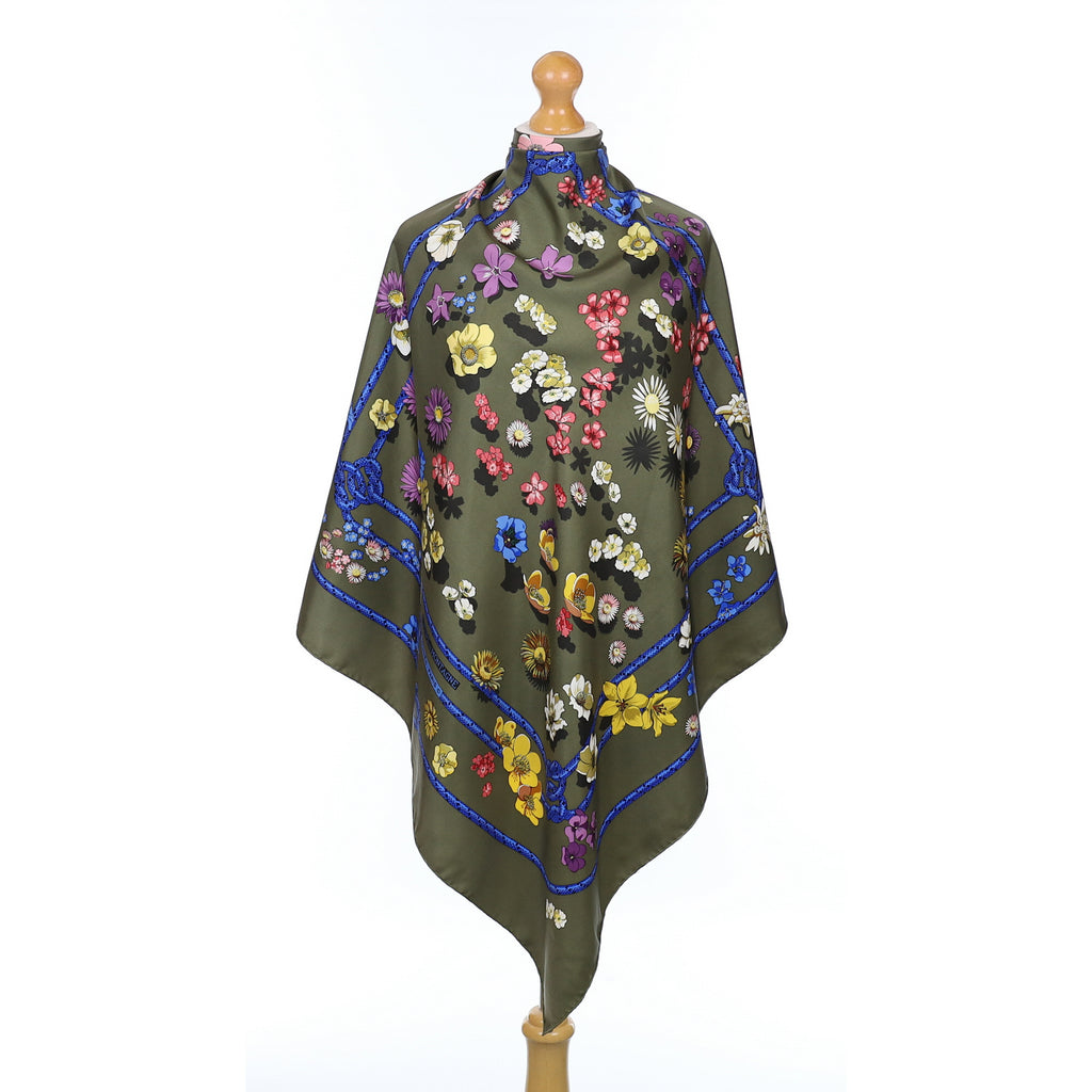 Hermès Fleurs de Montagne Silk Scarf Rare
