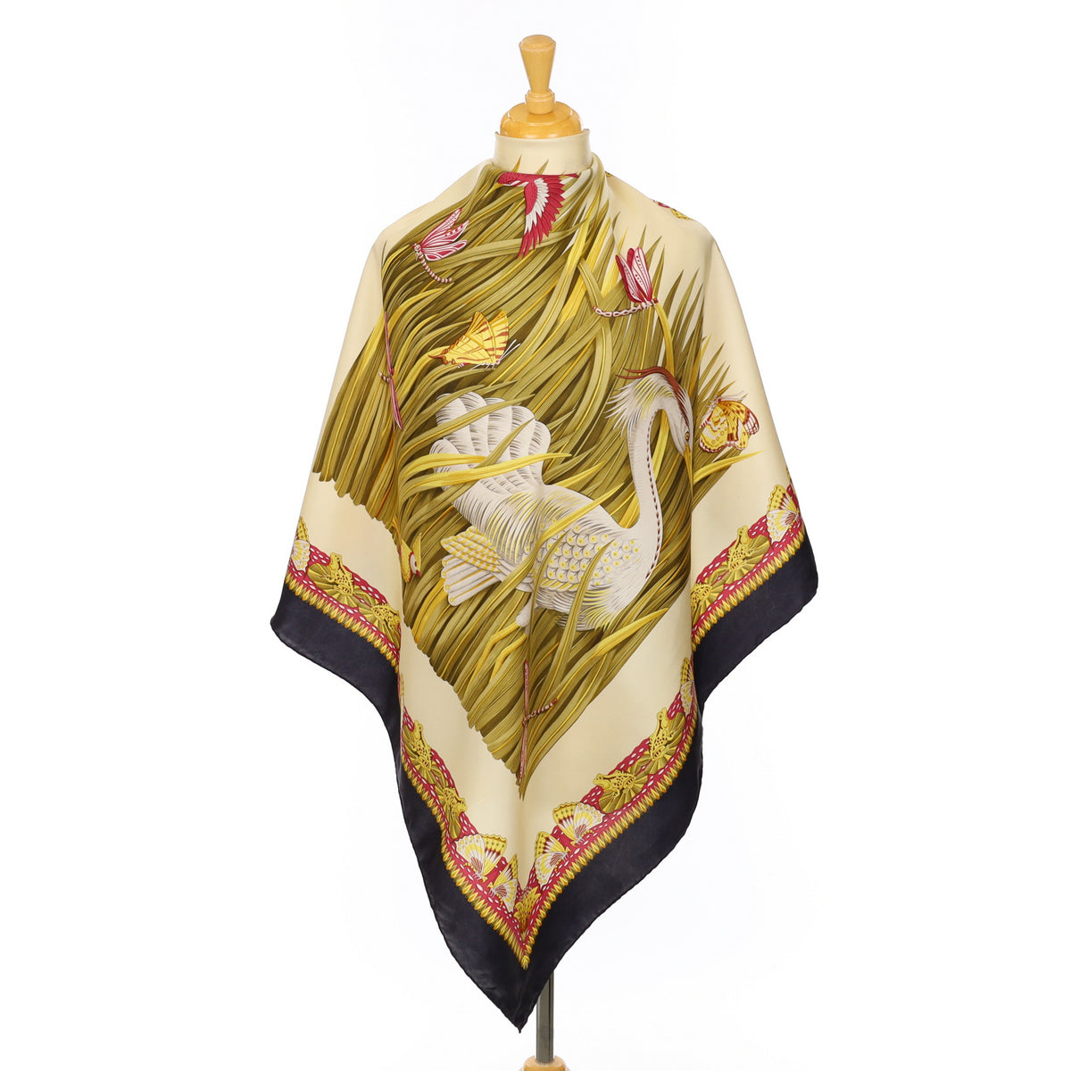 Salvatore Ferragamo Designer Bird Silk Scarf