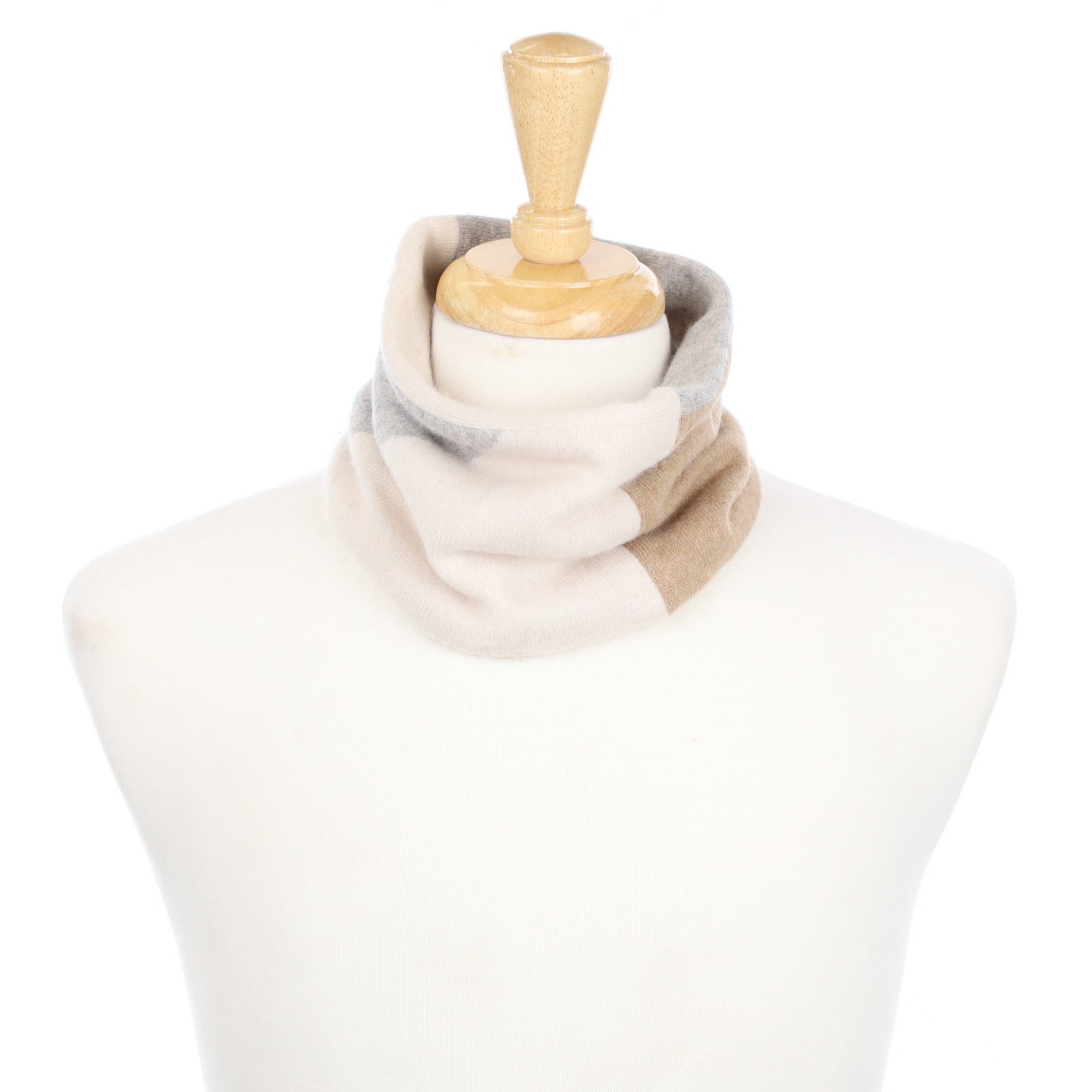 Caramel Grey and Cream Neck Warmer