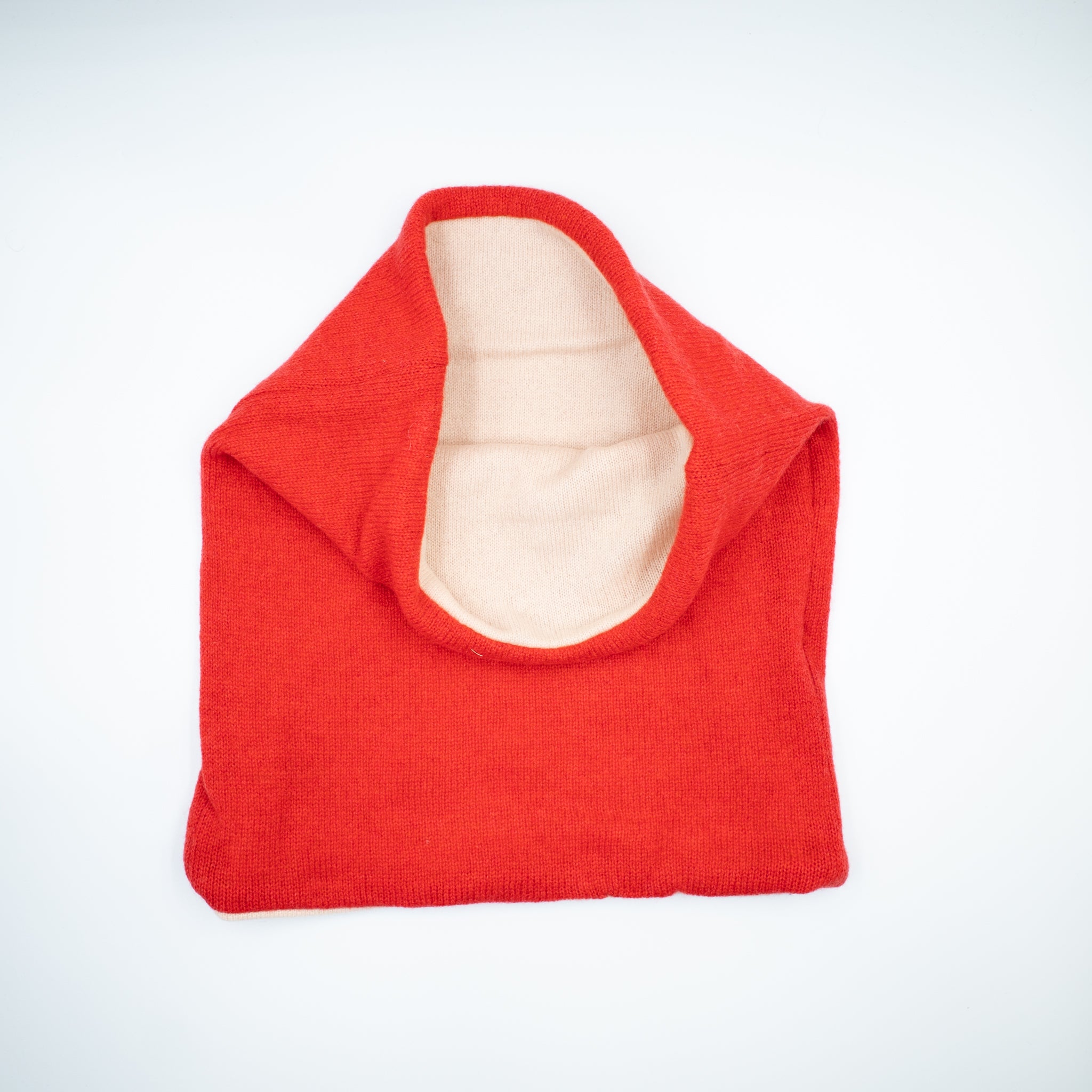 Scarlet and Ivory Luxury Double Layered Snood