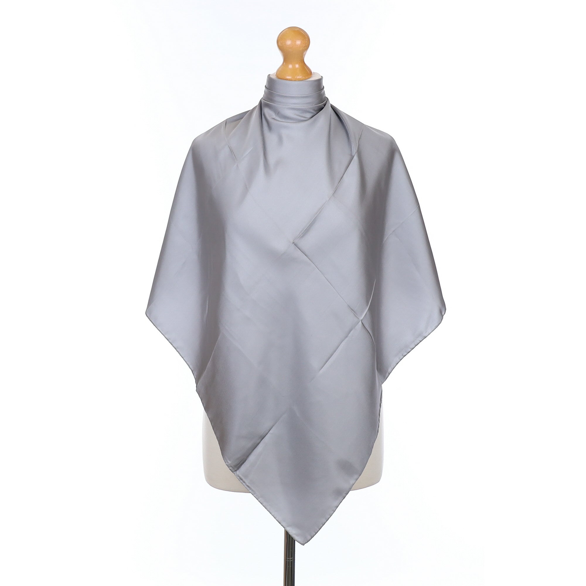 Cornelia James Steel Grey Vintage Silk Scarf