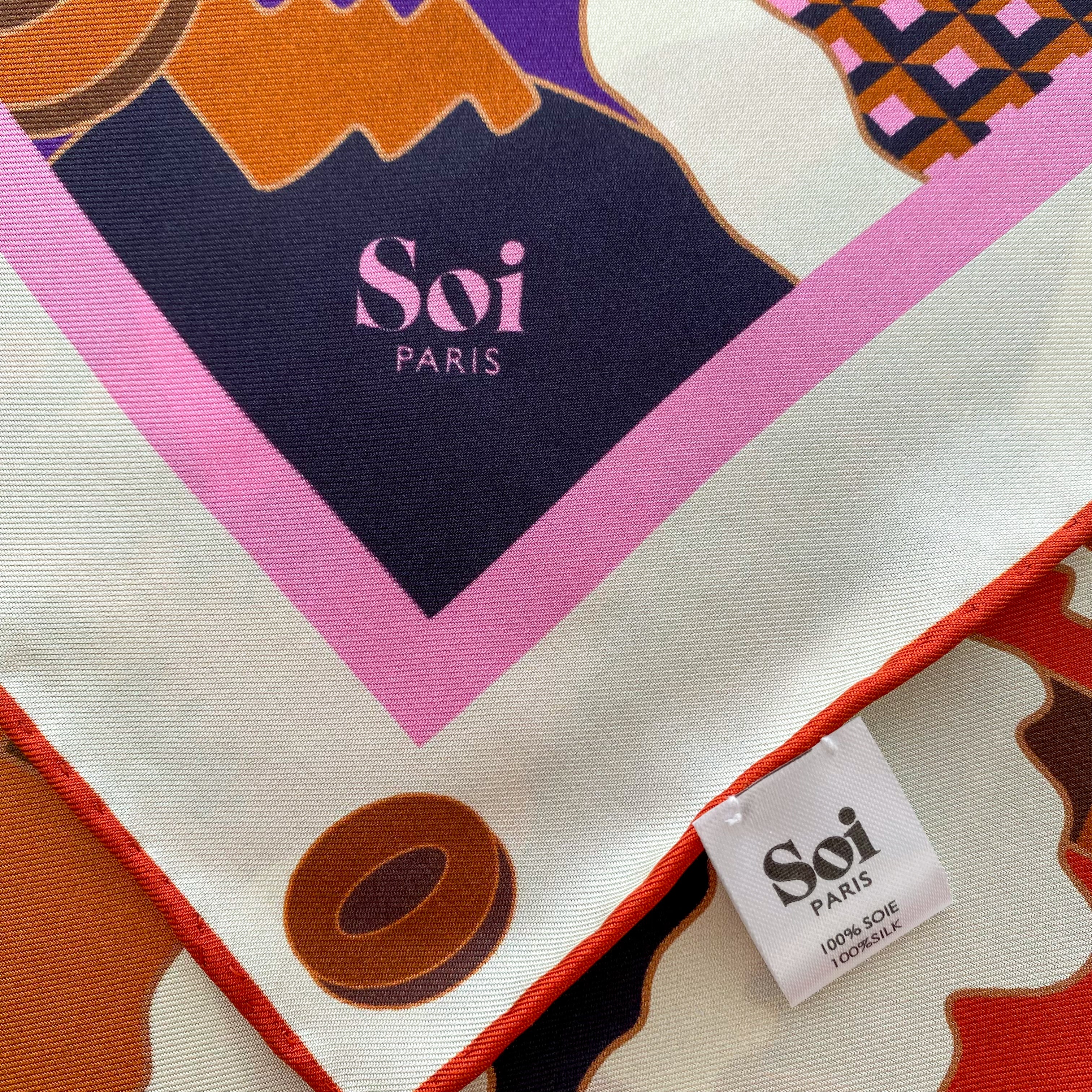 Brand New Boxed Soi Paris Silk Scarf