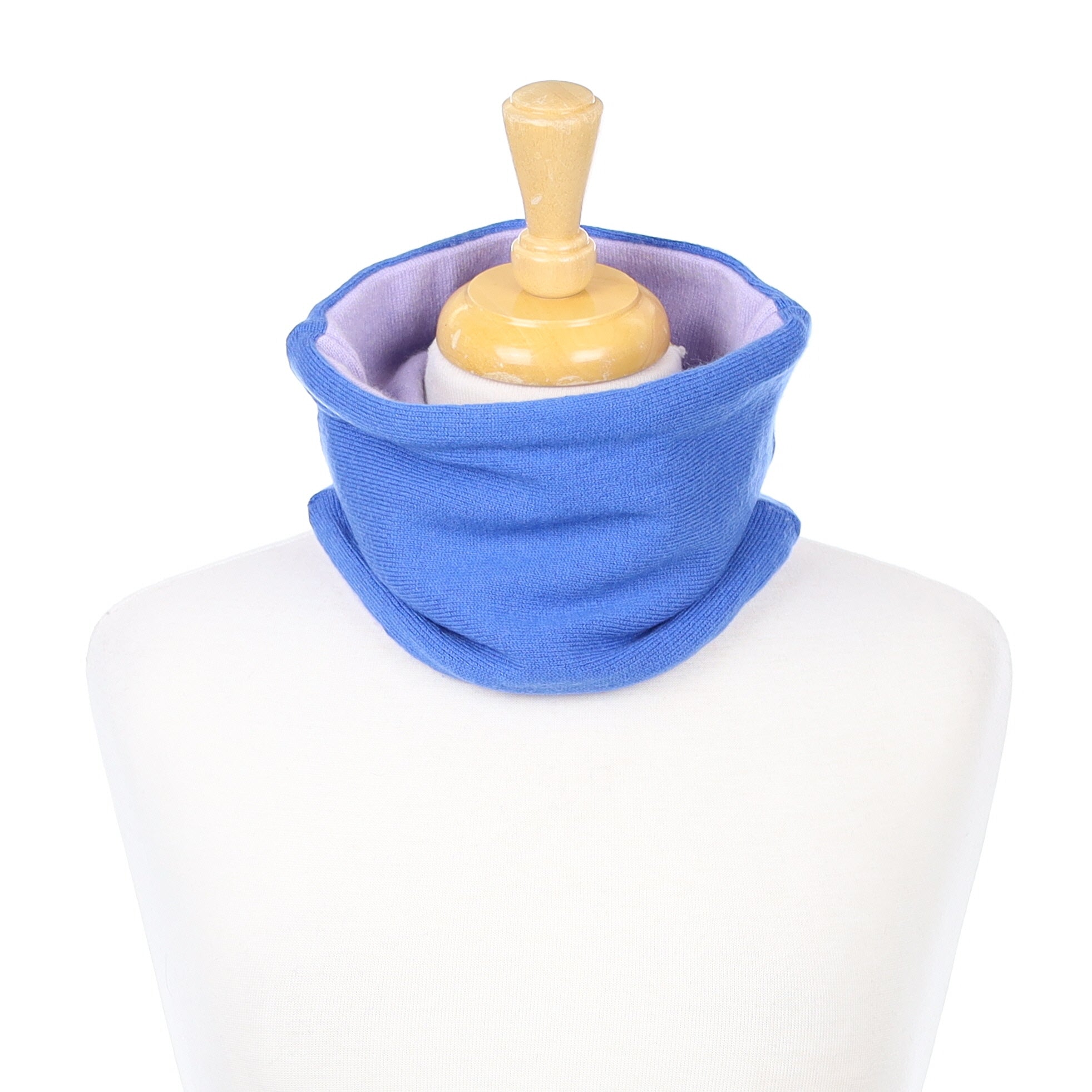 Azure Blue and Pale Purple Neck Warmer
