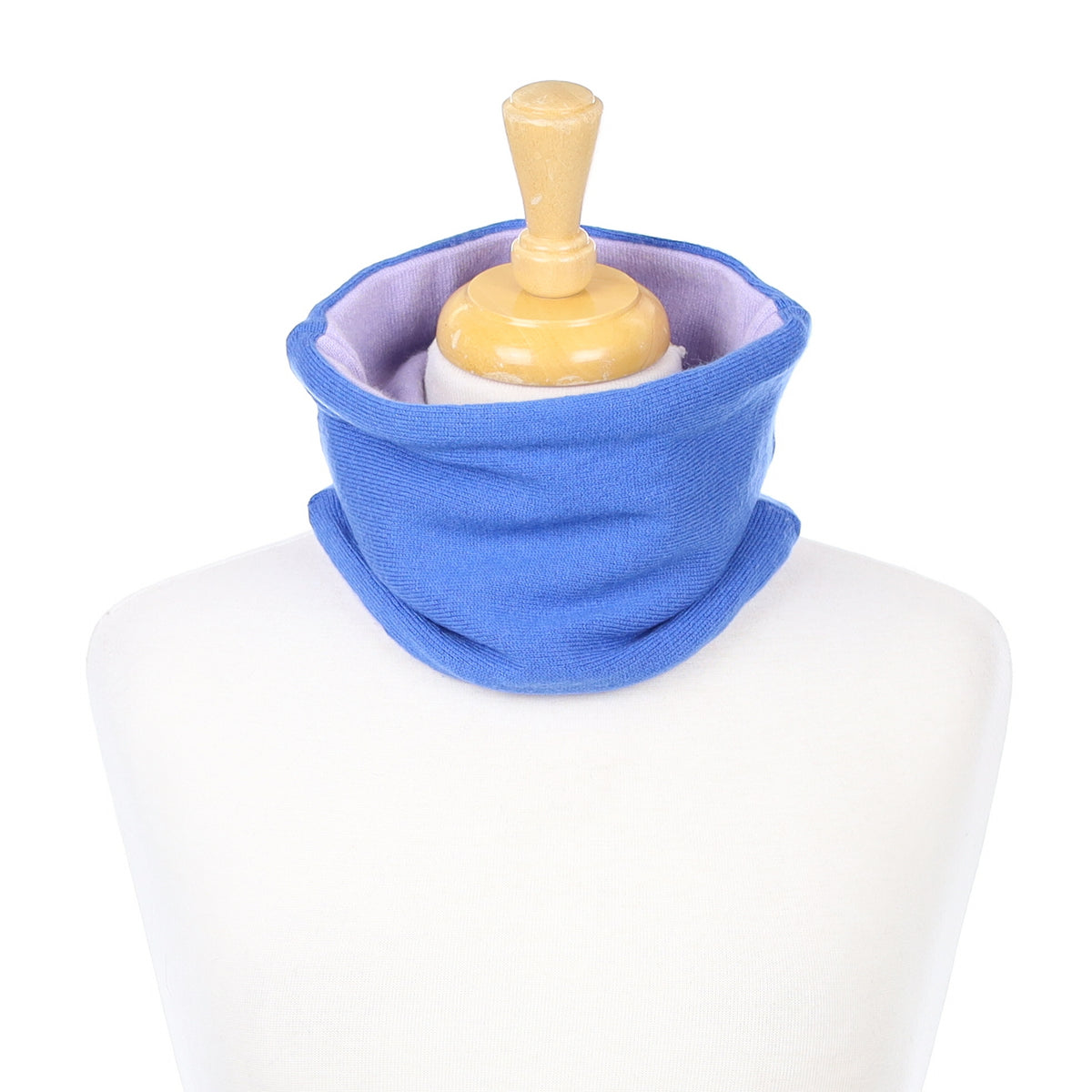 Azure Blue and Pale Purple Neck Warmer