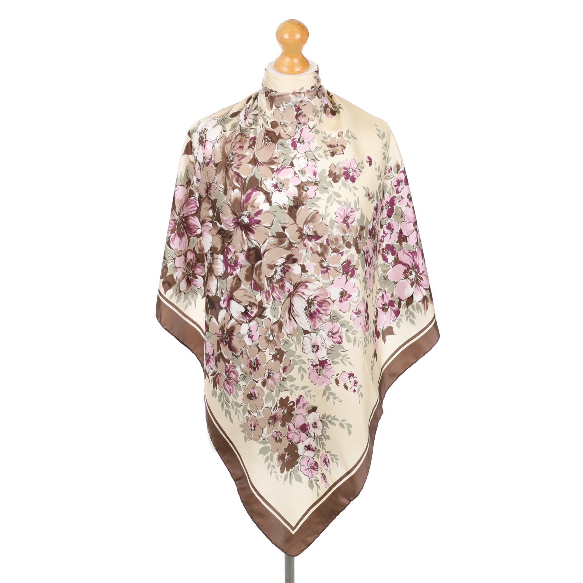 1960s Floral Vintage Silk Scarf