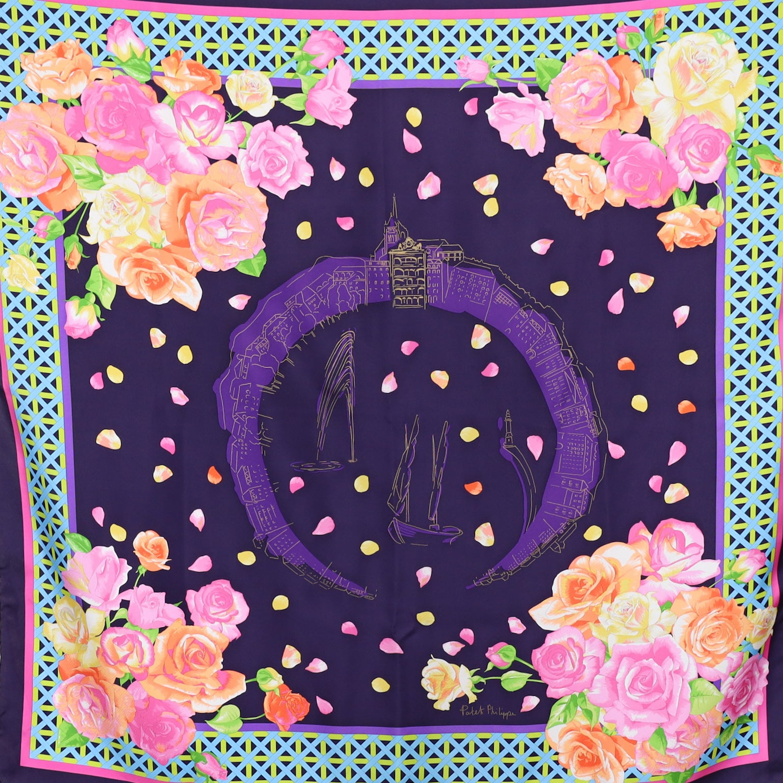 Boxed New Patek Philippe Silk Scarf