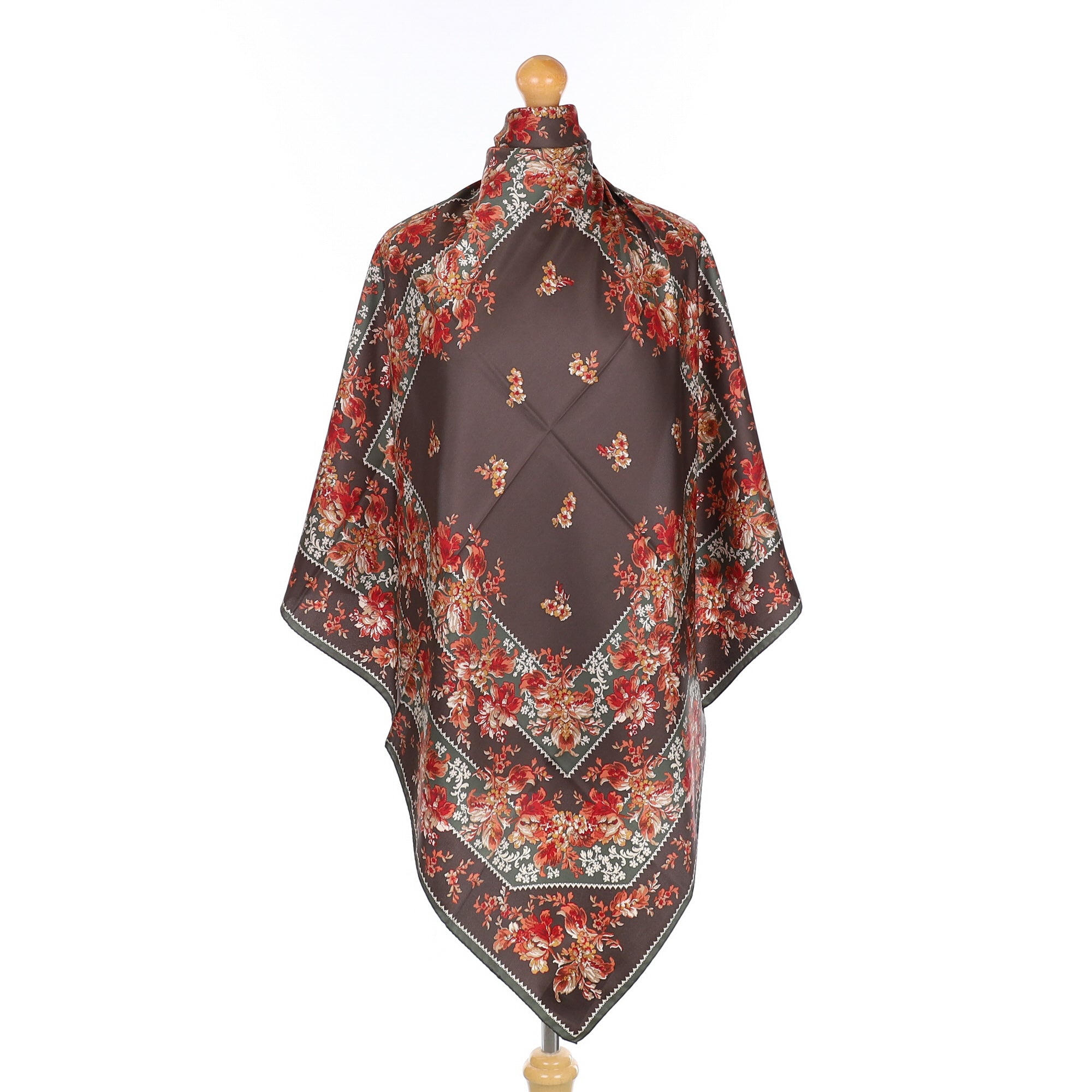 Brand New Oscar Floral Silk Scarf