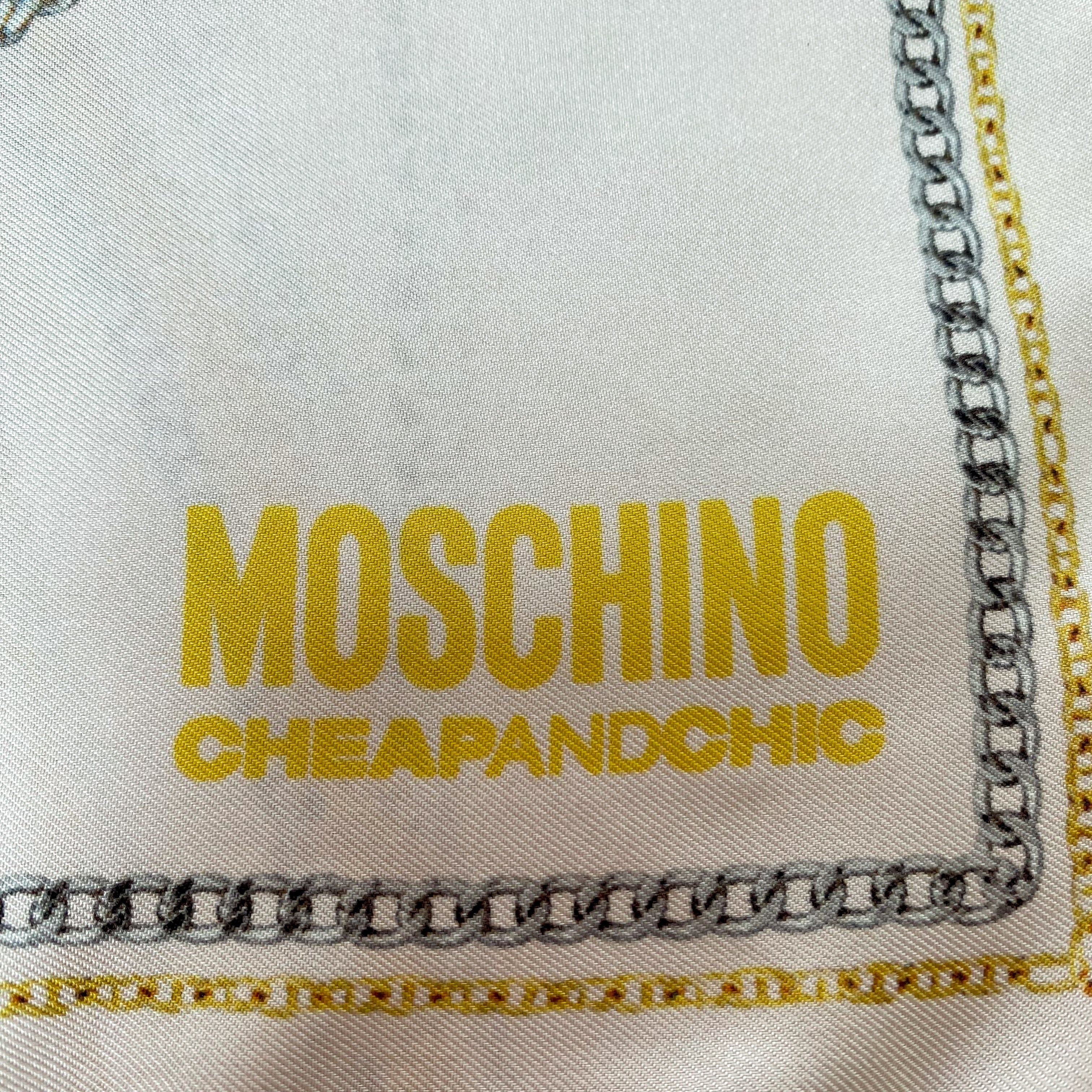 Moschino Abstract Silk Scarf