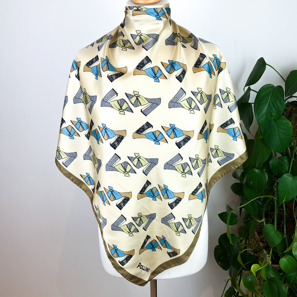 Immaculate Pollini Shoes Designer Silk Scarf