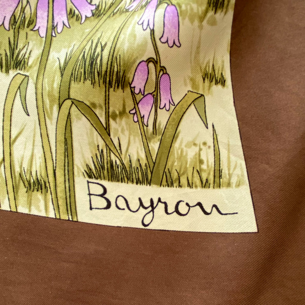 Bayron Dogs in Woodland Vintage Silk Scarf