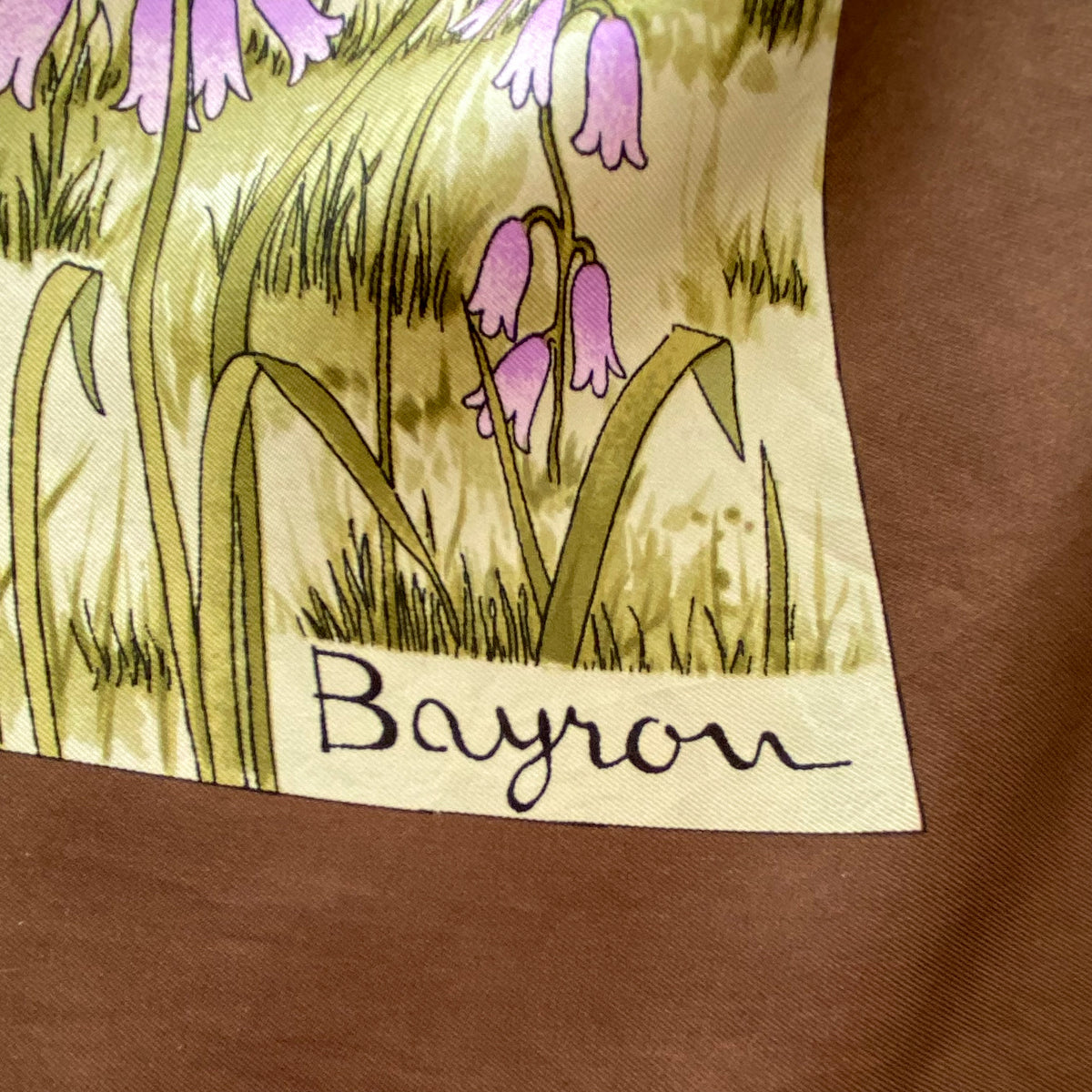 Bayron Dogs in Woodland Vintage Silk Scarf