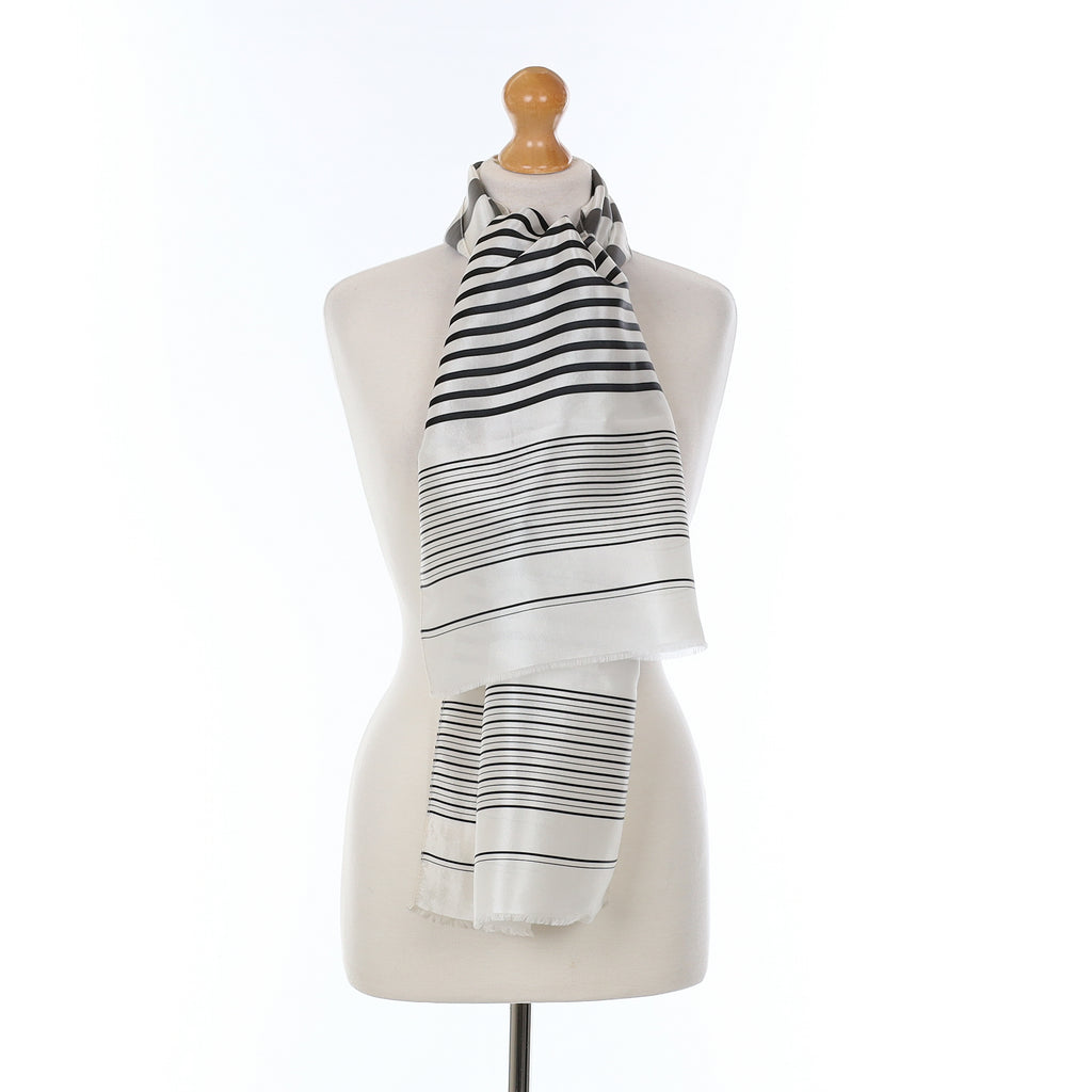 Brand New Monochrome Silk Scarf