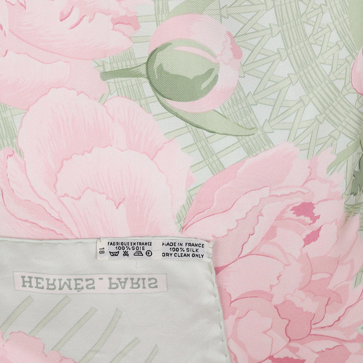 Hermès Les Pivoines Silk Scarf