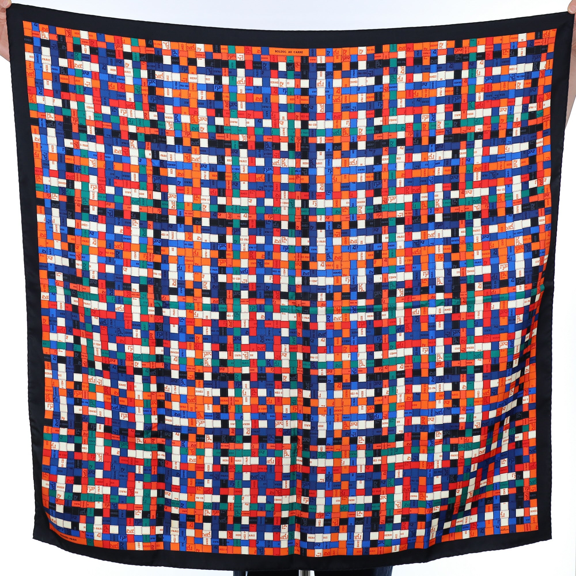 Brand New Boxed Hermès Bolduc au Carrè Silk Scarf
