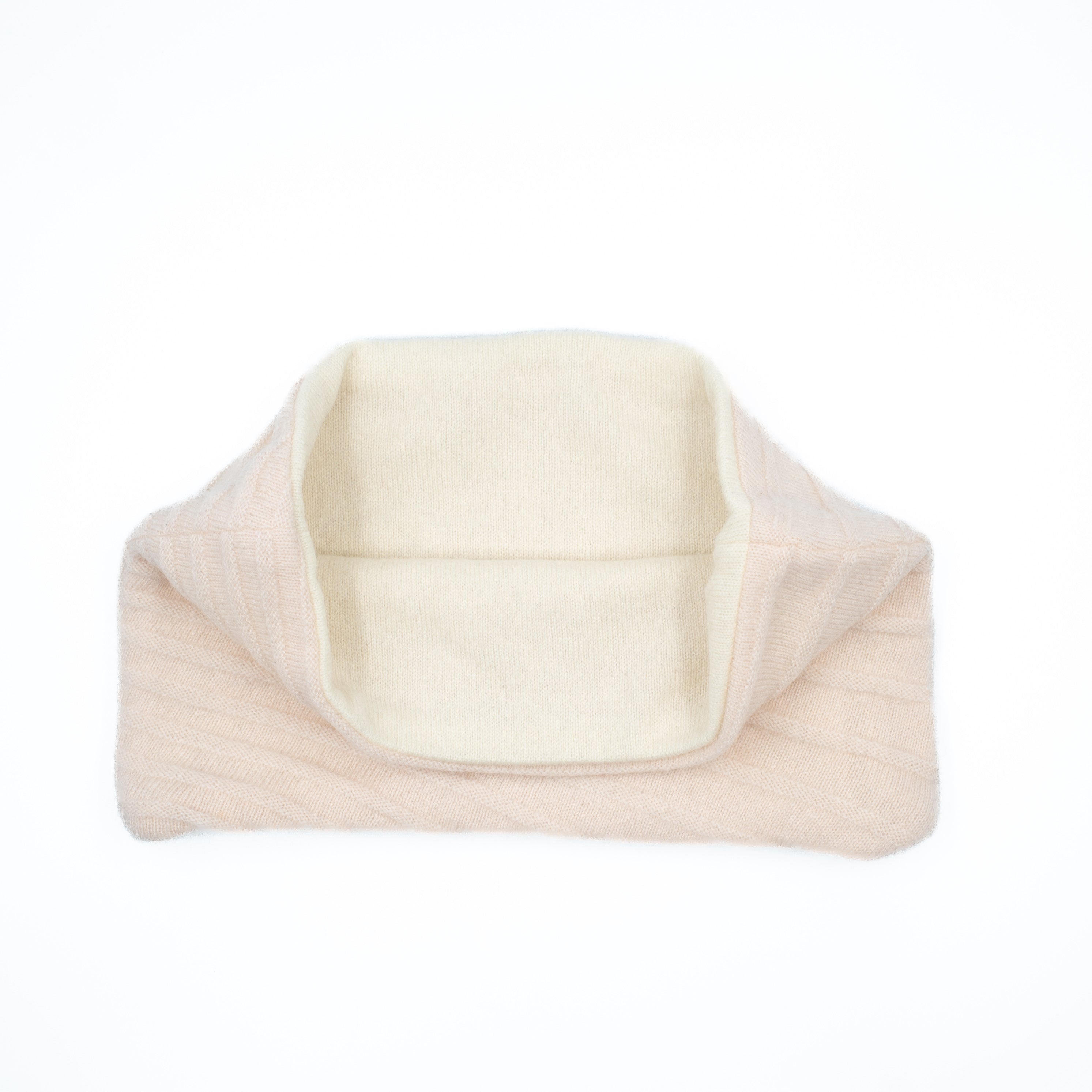 Pale Baby Pink Pattern and Cream Neck Warmer