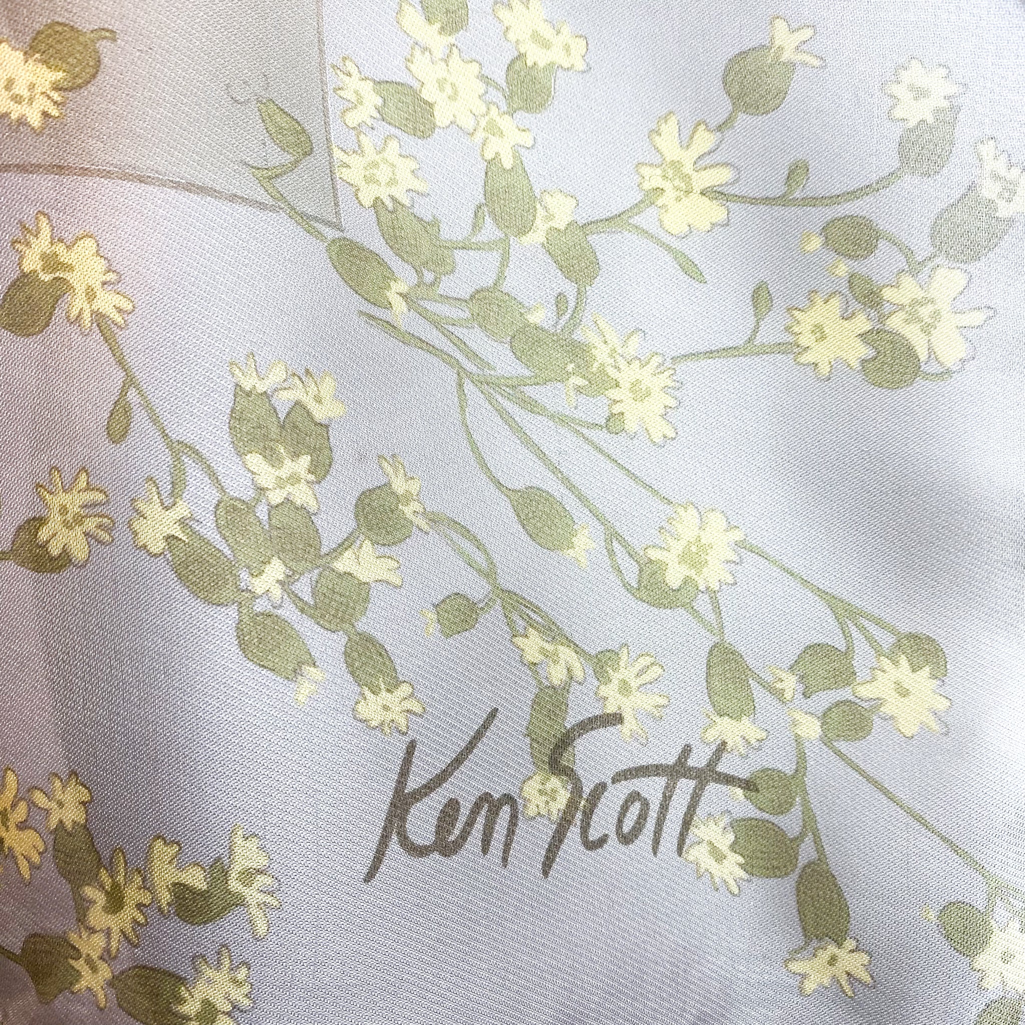 Ken Scott Floral Vintage Silk Scarf