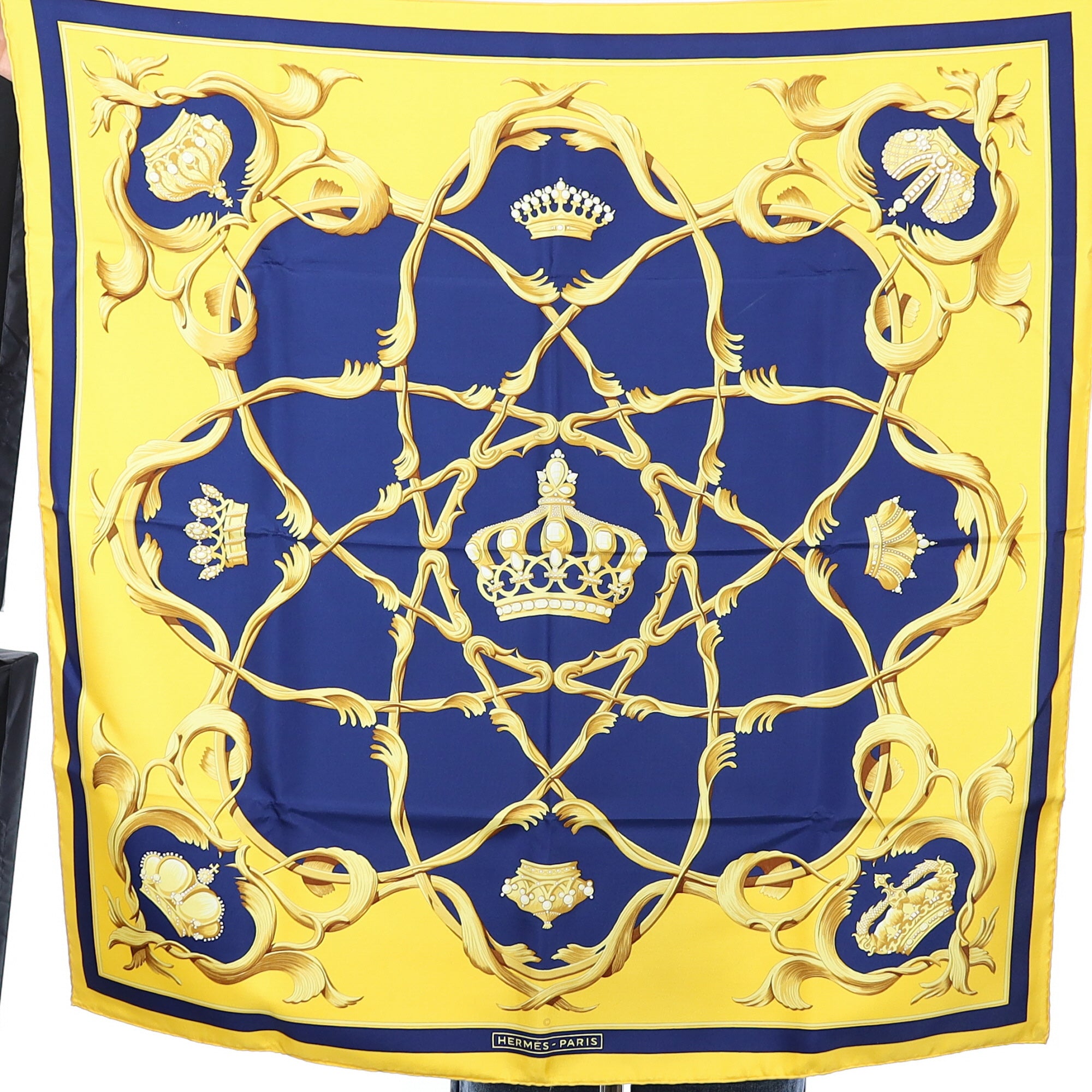 Brand New Boxed Hermès Couronnes Silk Scarf Quite Rare