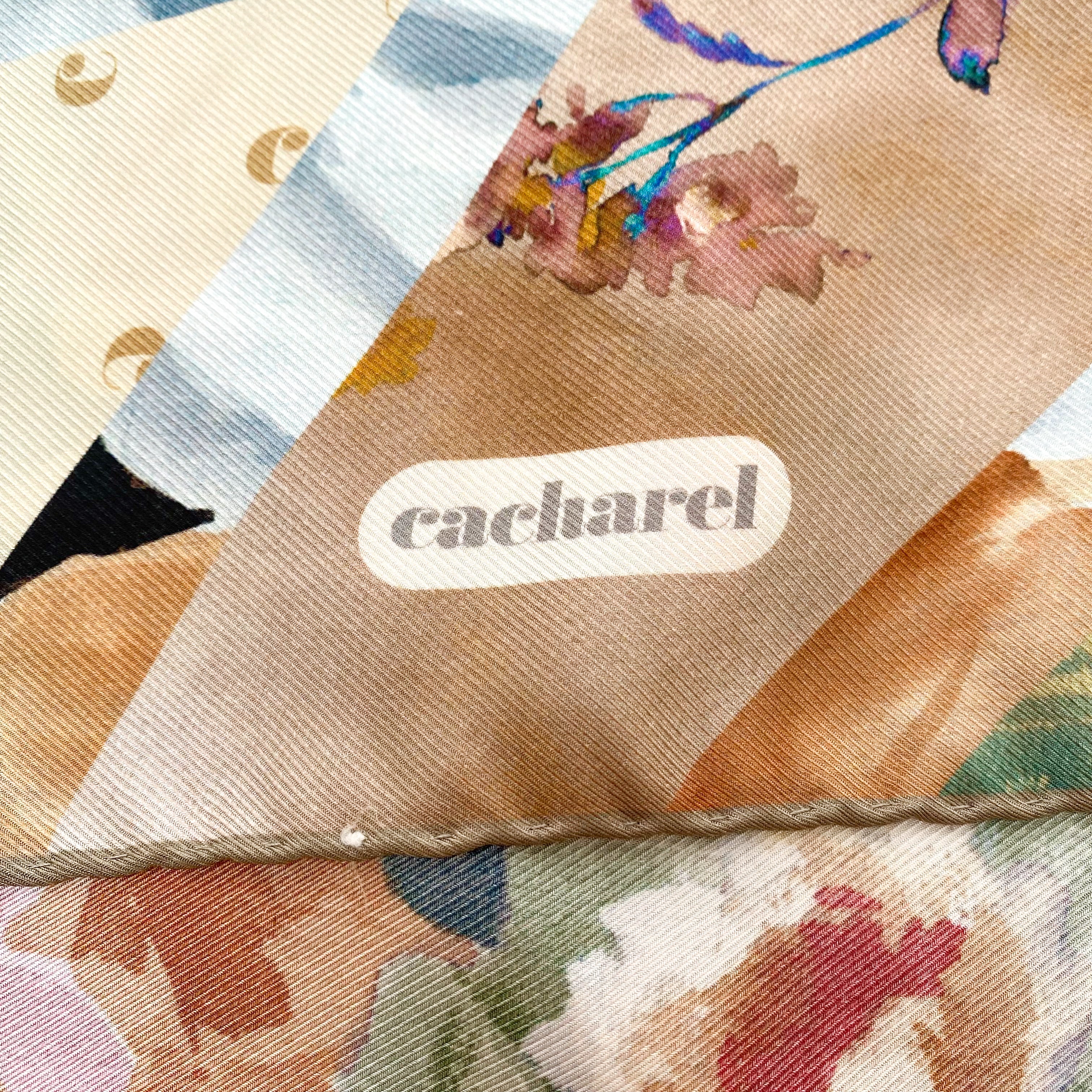 Cacharel Abstract Floral Silk Scarf