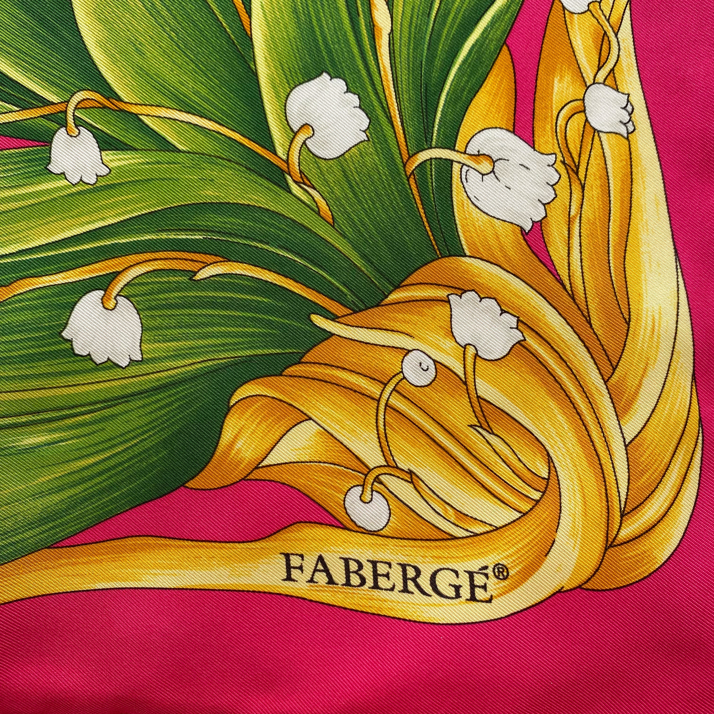 Immaculate Fabergé Floral Silk Scarf