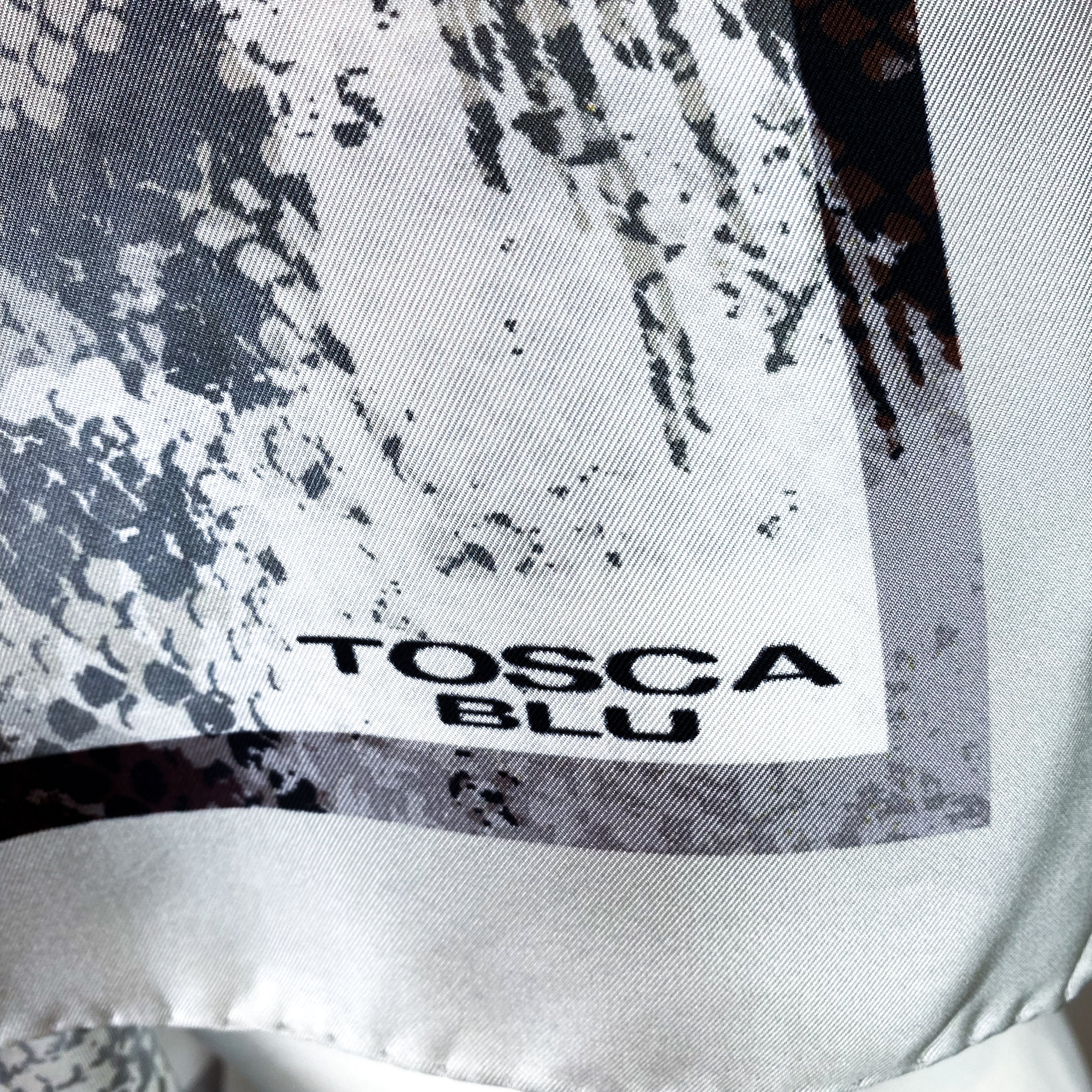Tosca Blu Animal Print Silk Scarf