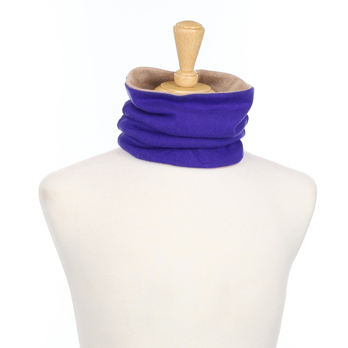 Indigo and Fawn Luxury Double Layered Snood