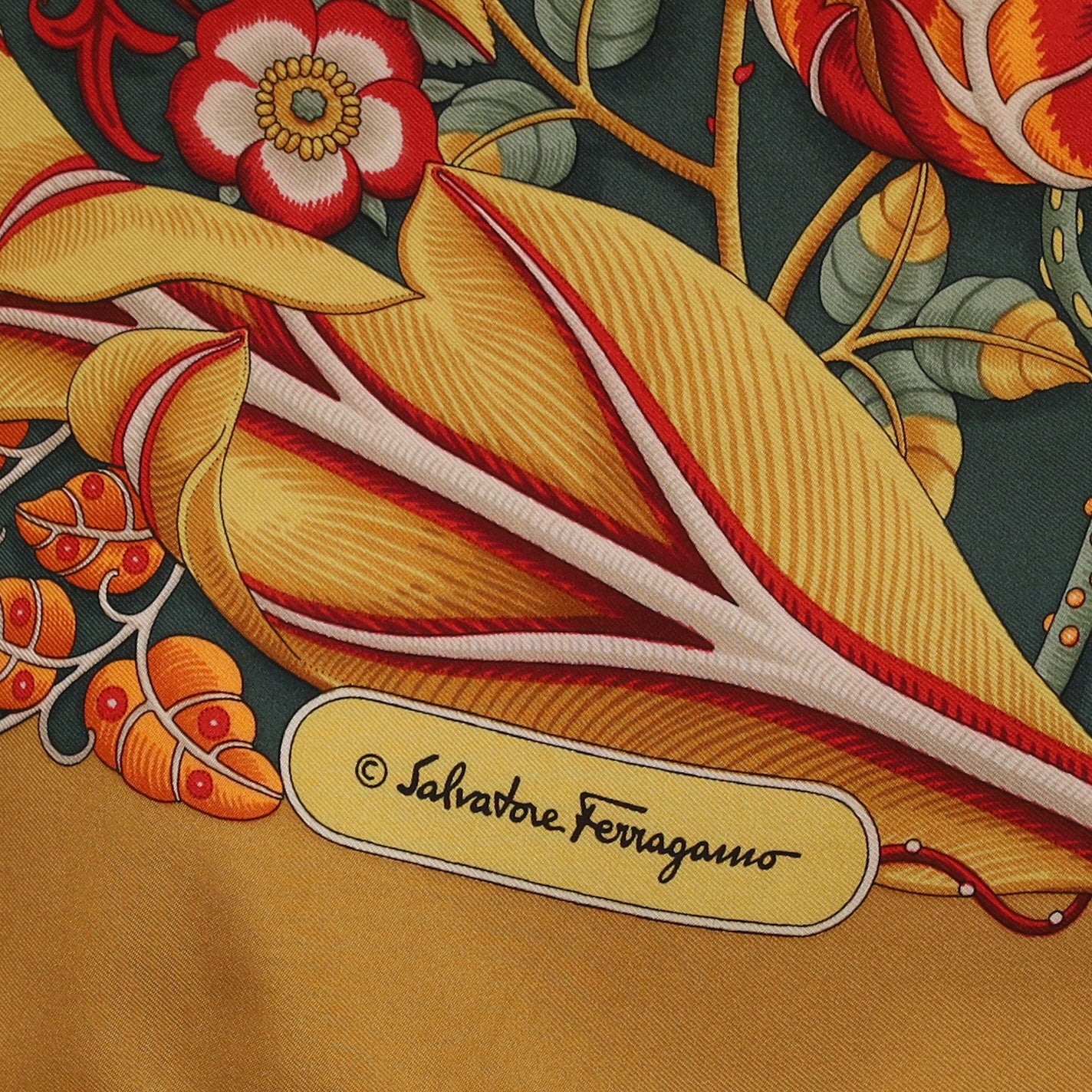 Salvatore Ferragamo Floral Designer Silk Scarf