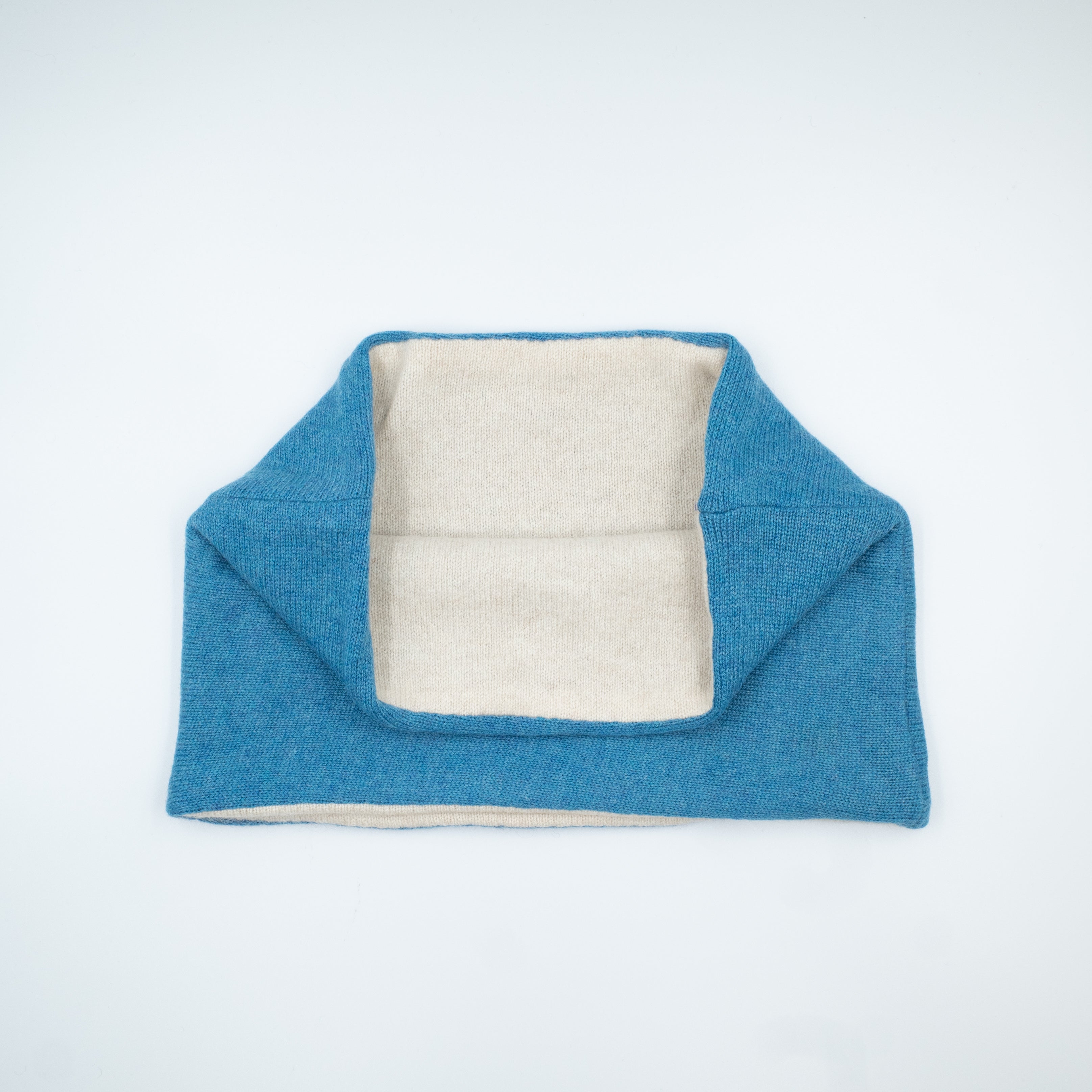 Bright Denim Blue and Oatmeal Neck Warmer
