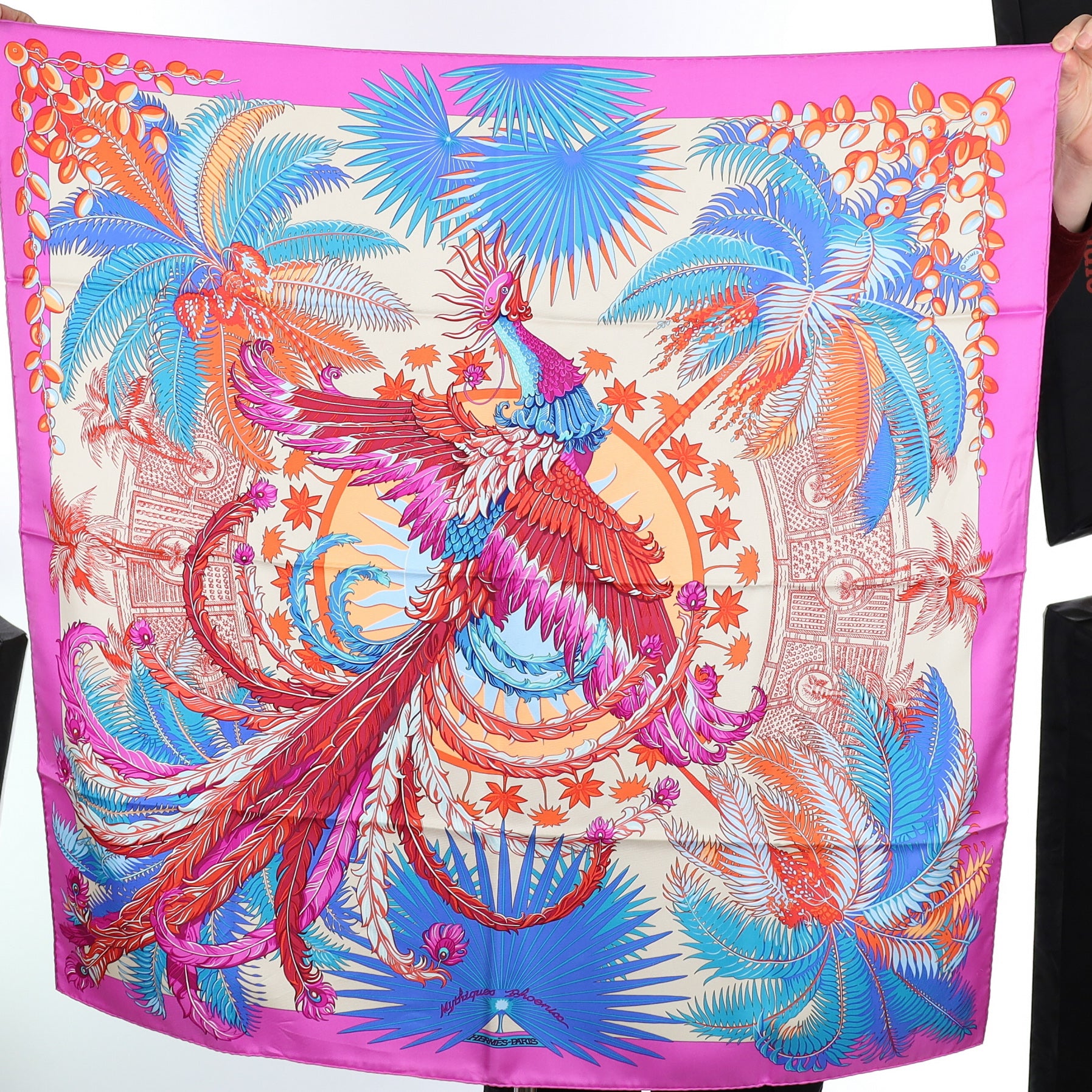 Immaculate Hermés Mythiques Phoenix Silk Scarf Quite Rare