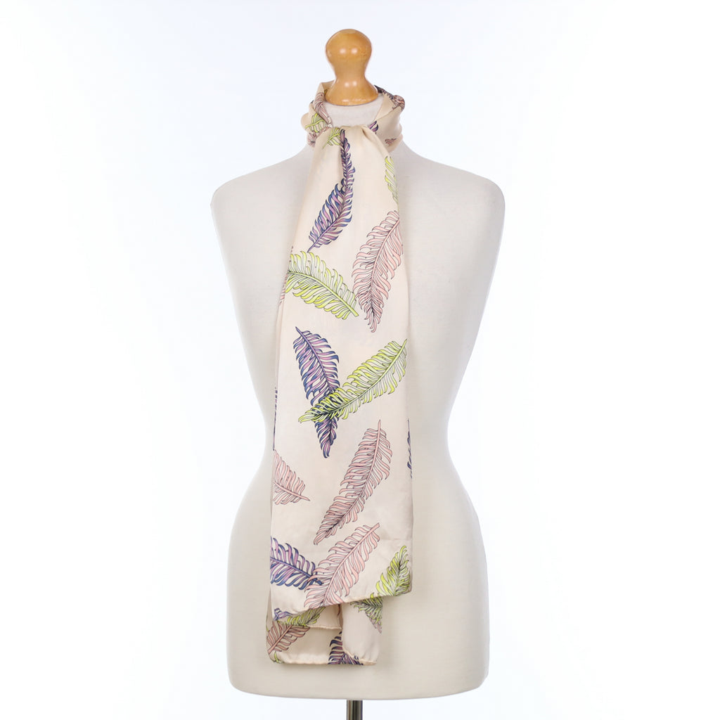 Charlotte Sparre Pink Ferns Silk Scarf